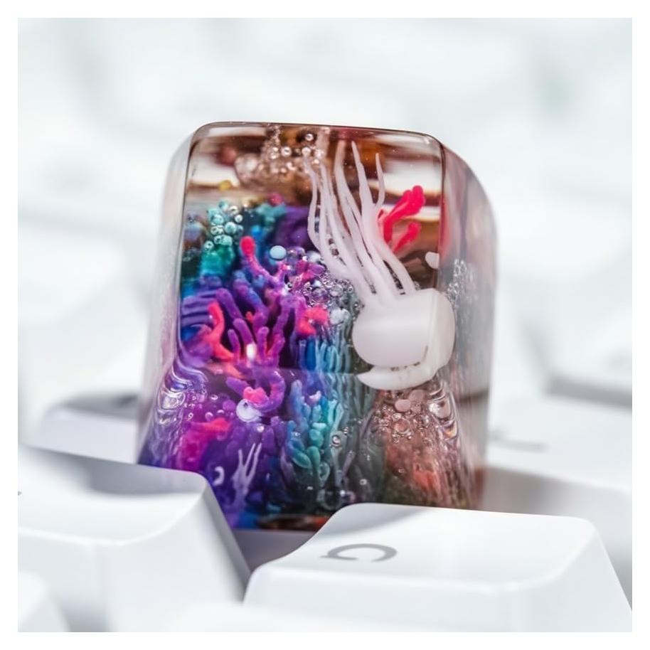 Keycap Artesanal Medusa Arcoíris XISZYS para Teclados Mecánicos