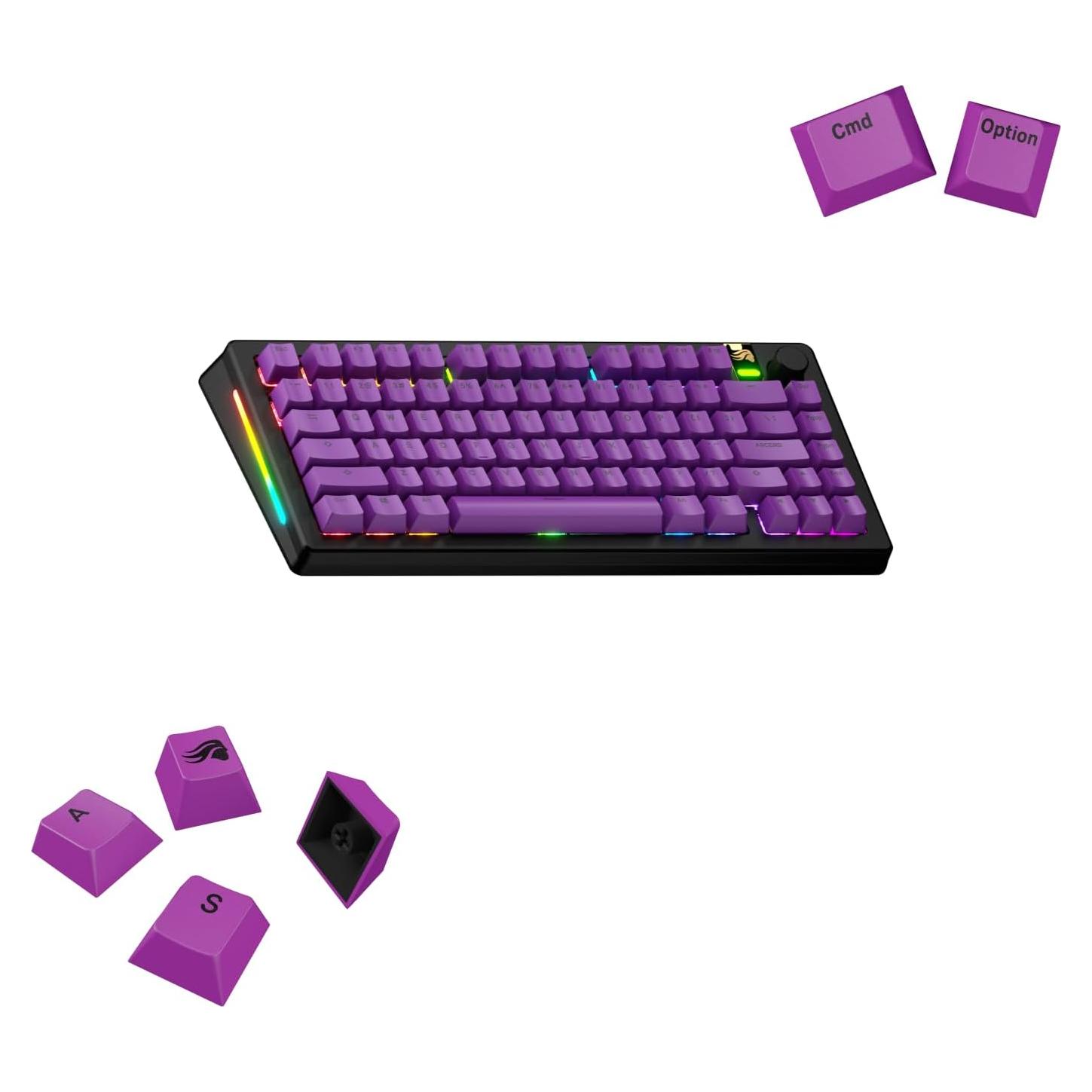 Teclas PBT Glorious GPBT Basics Púrpura para Teclados Mecánicos