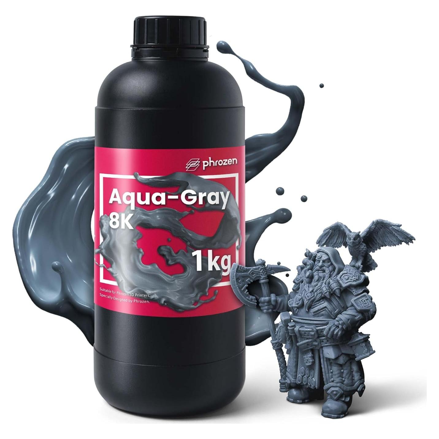 Resina de Impresión 3D Aqua Gray 8K Phrozen 1 kg Alta Precisión