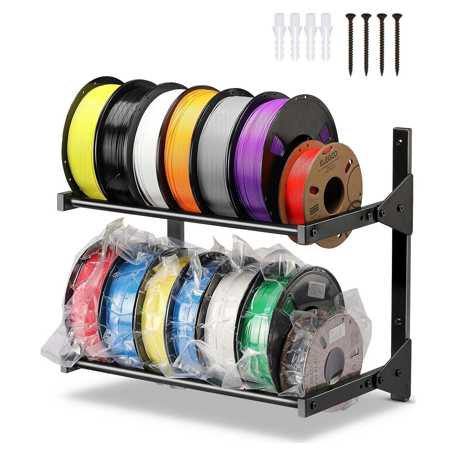 Soporte de Almacenamiento de Filamento 3D AHOWPD Negro 2 Niveles