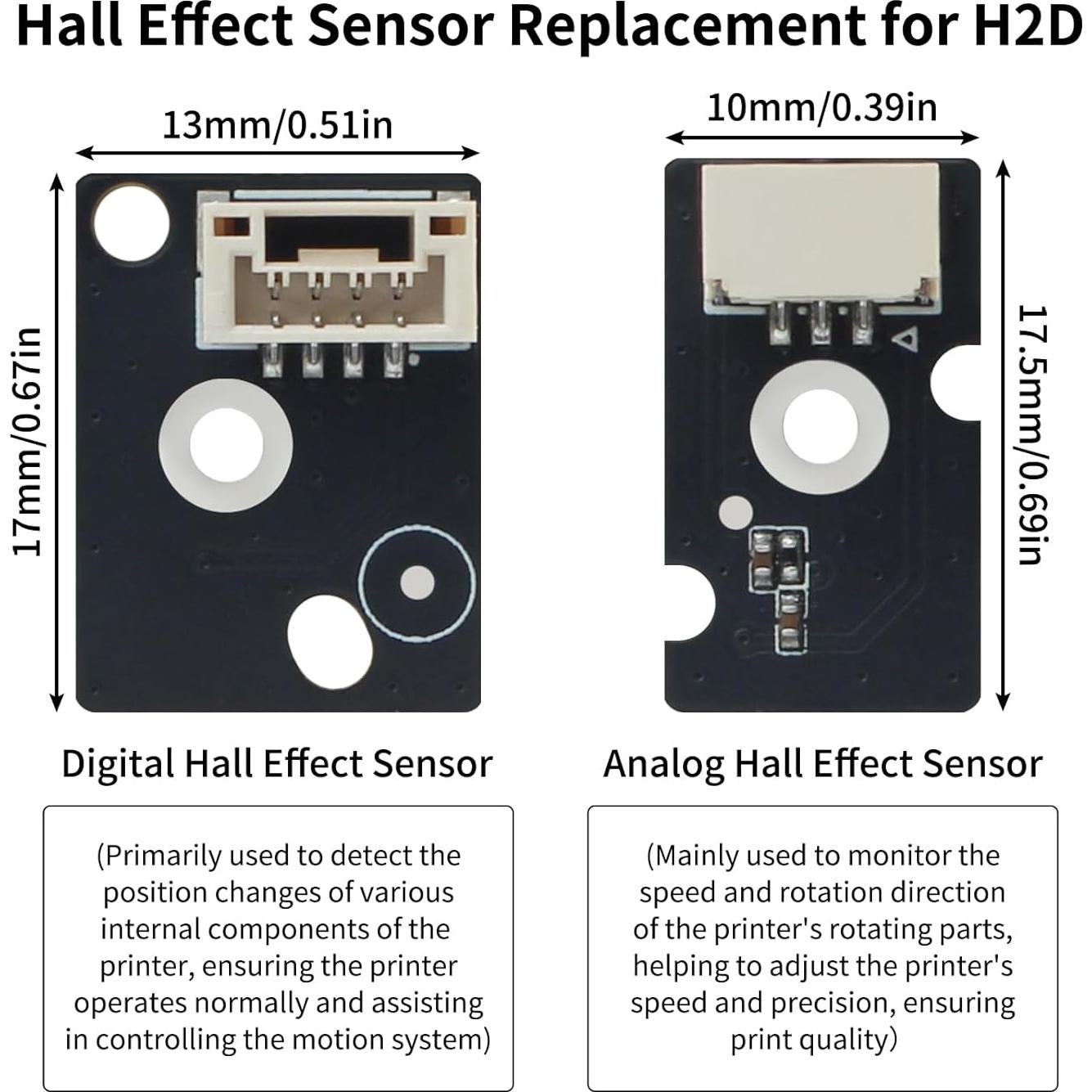 Kit Sensor Efecto Hall Digital y Analógico Imdinnogo para H2D