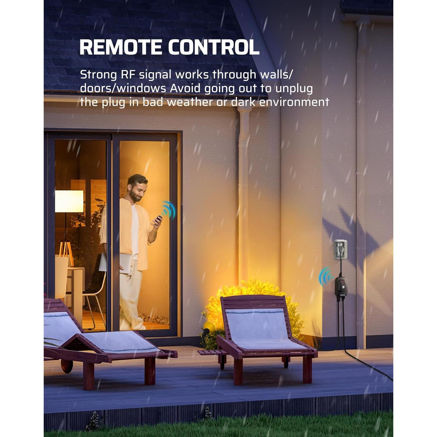 Temporizador de Luz DEWENWILS con Control Remoto y Sensor