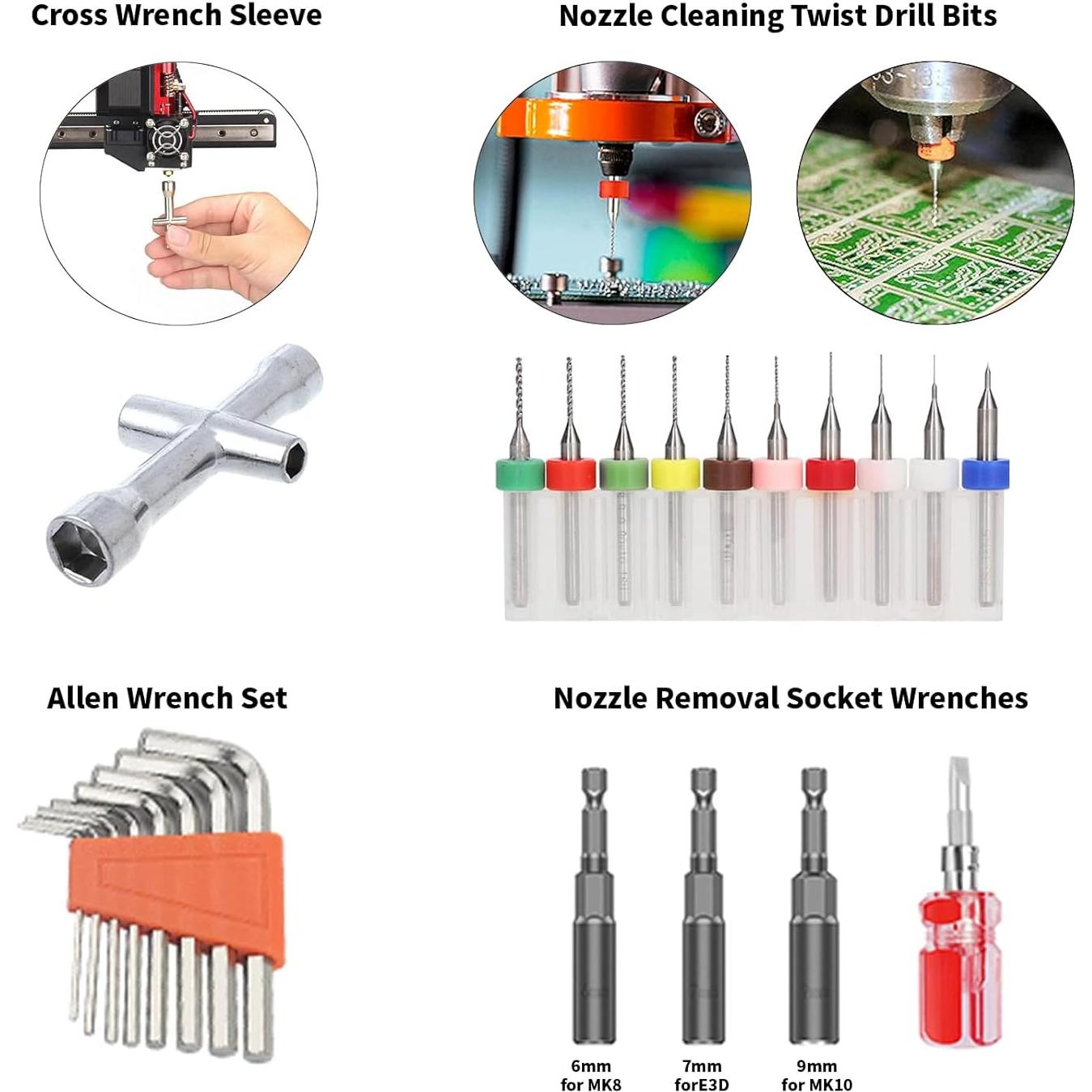 Kit de Herramientas para Impresora 3D Lankki 82 Pcs Accesorios