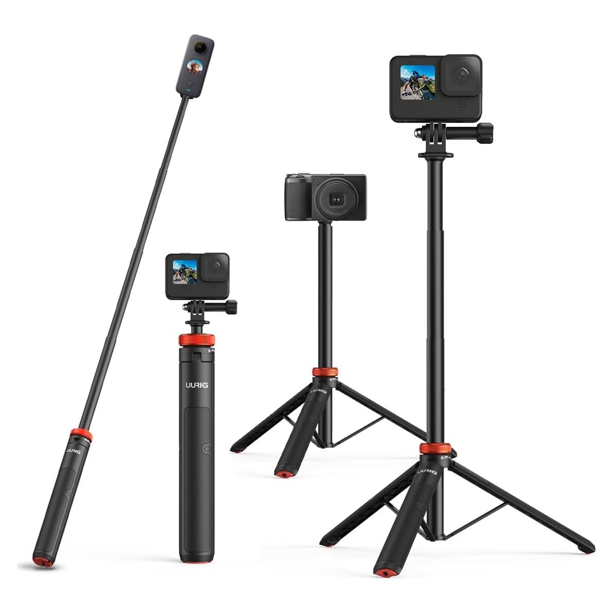 UURig Palo Selfie Telescópico con Trípode para GoPro y DJI