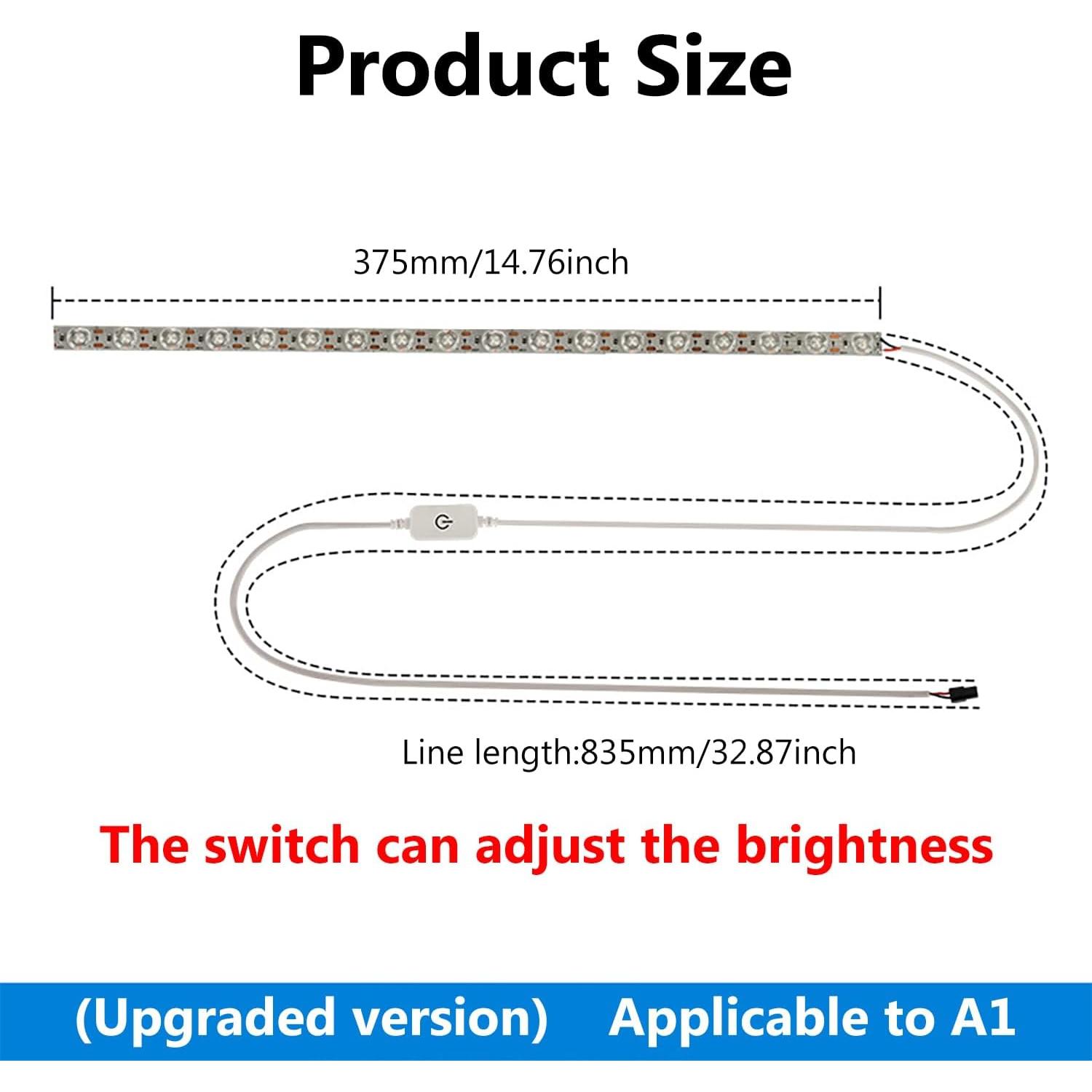 Kit Tira de Luz LED 24V para Impresora 3D Bambu Lab A1