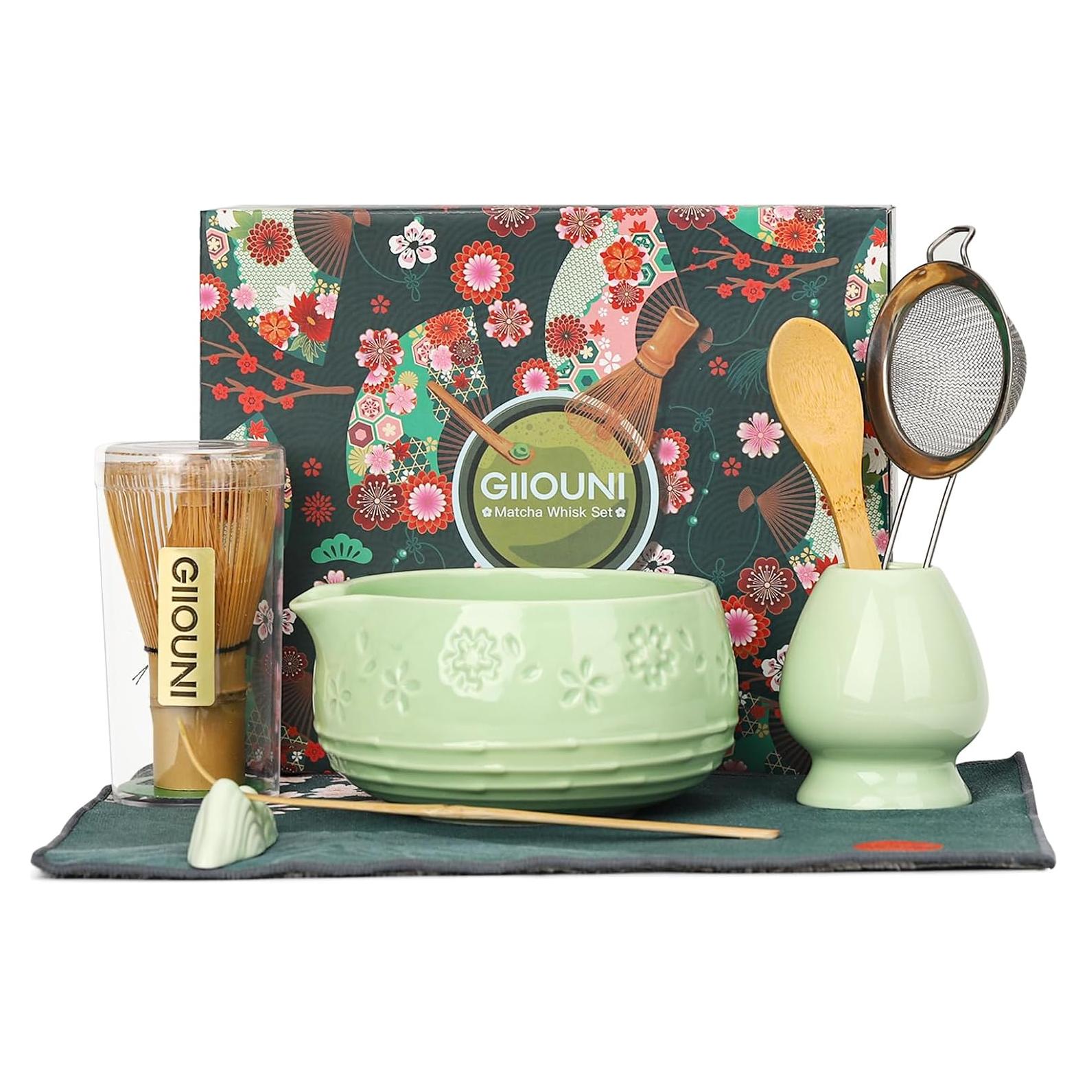 Juego de Ceremonia de Matcha Giiouni - 8 Piezas, Cerámica Menta