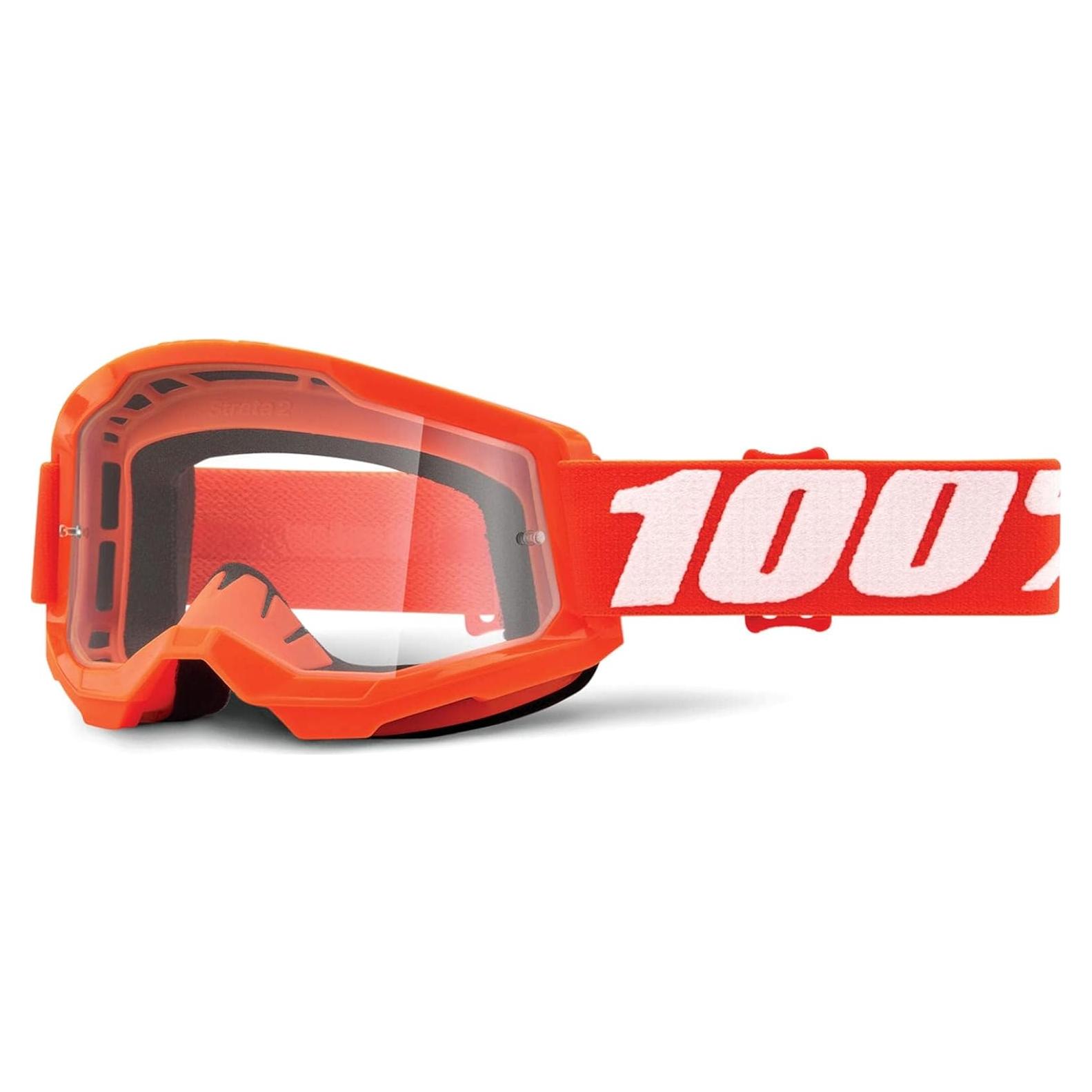 Gafas de Motocross 100% Strata 2 Naranja Lente Claro