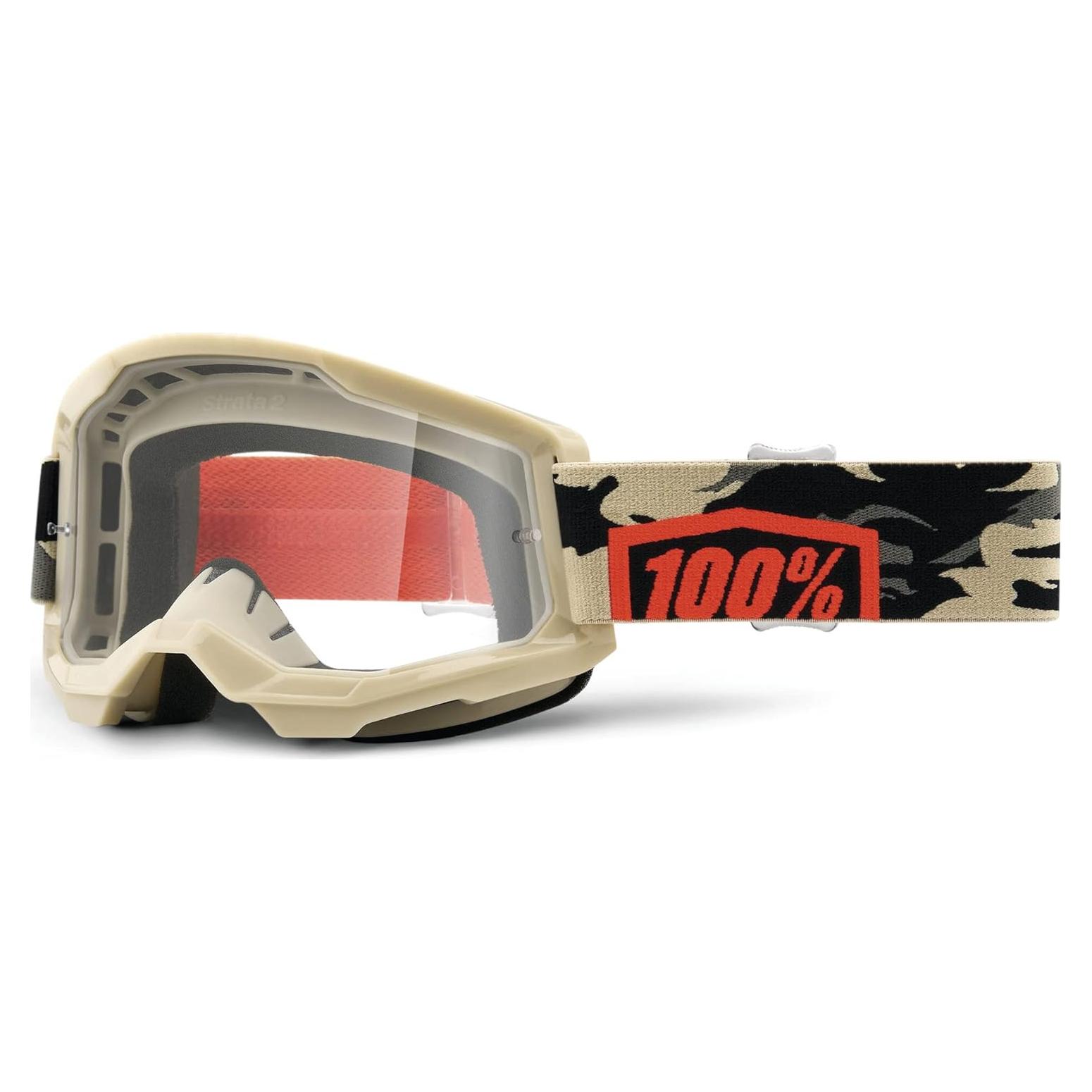 Gafas de Motocross 100% Strata 2 Kombat Lente Claro