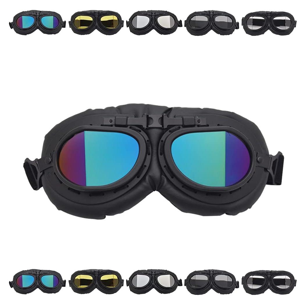 Gafas de Moto Vintage Peicees con Lentes Anti-impacto