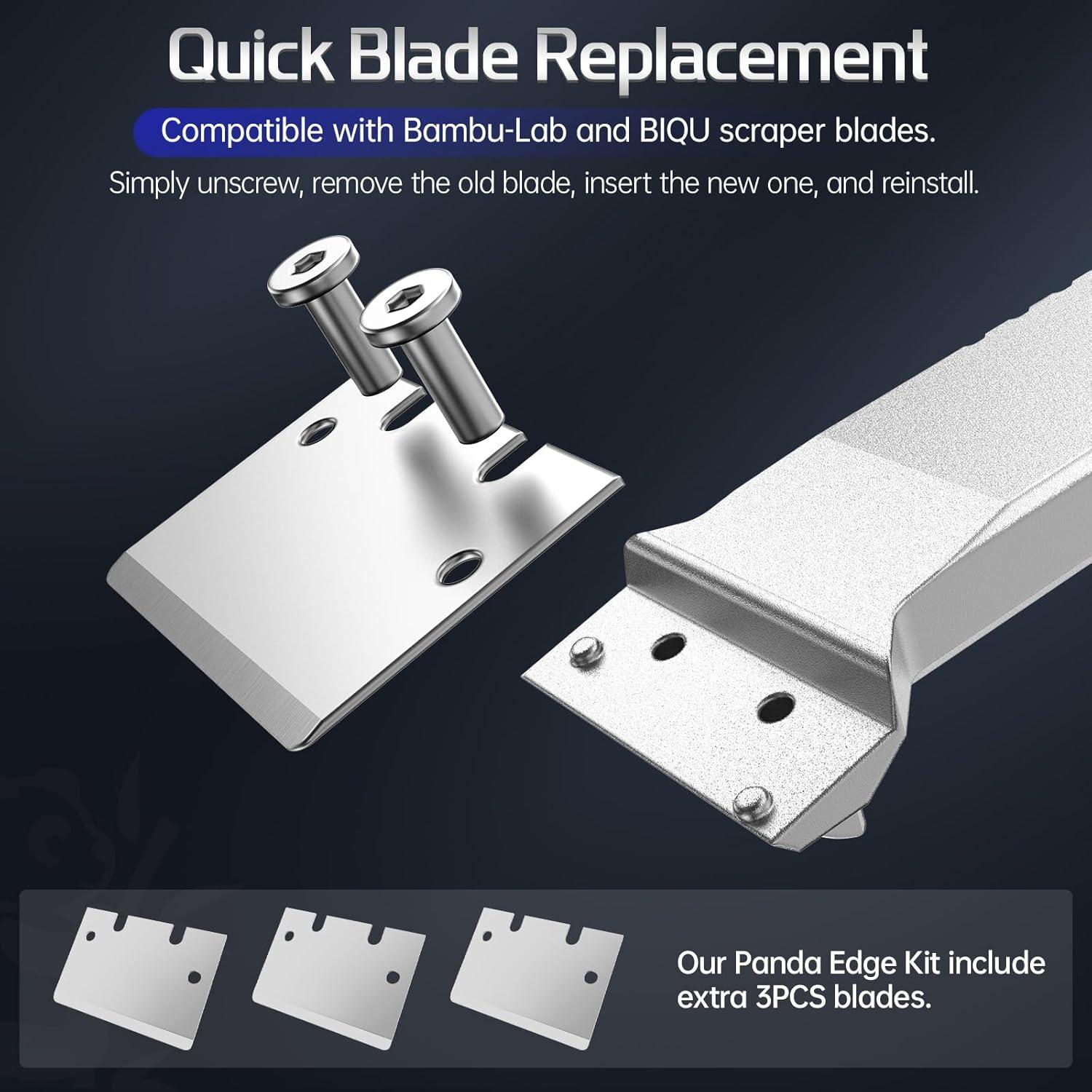 Raspador de Impresora 3D BIQU Panda Edge con 3 Cuchillas SK5