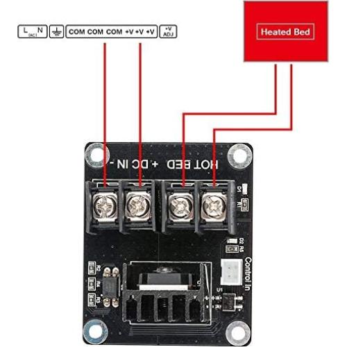Módulo de Potencia de Cama Caliente DEVMO 25A para Impresora 3D