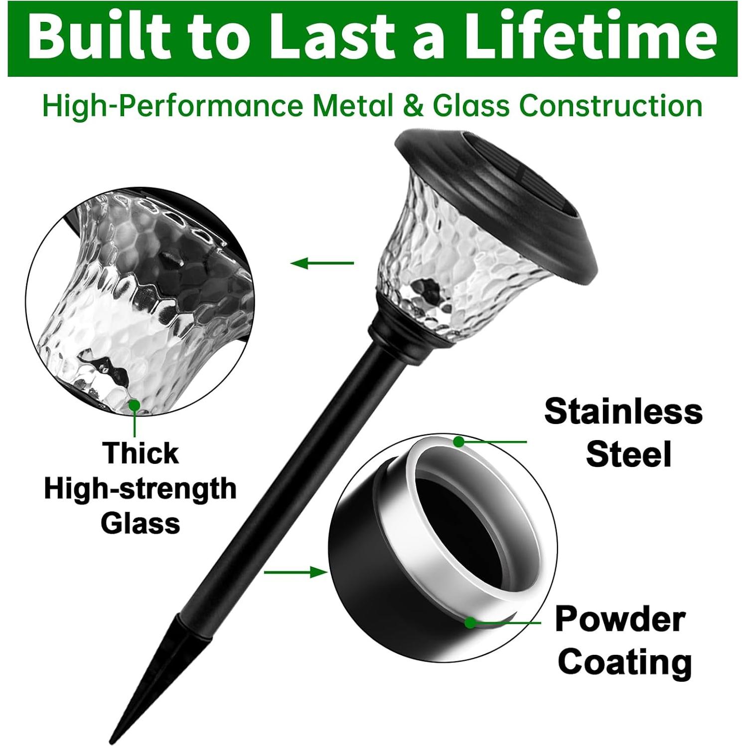 Luces Solares de Camino Beau Jardin 8 Piezas LED Multicolor