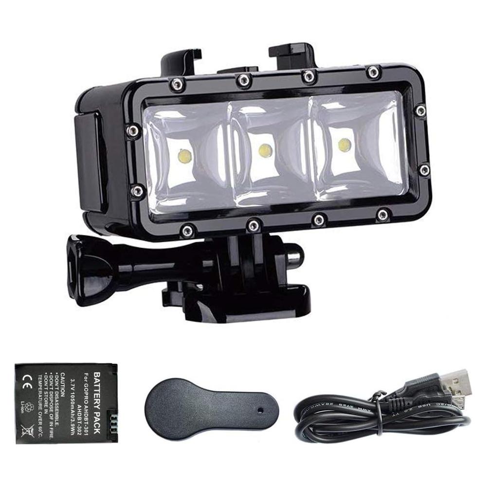 Luz LED Submarina Suptig RSX-220 45m para GoPro