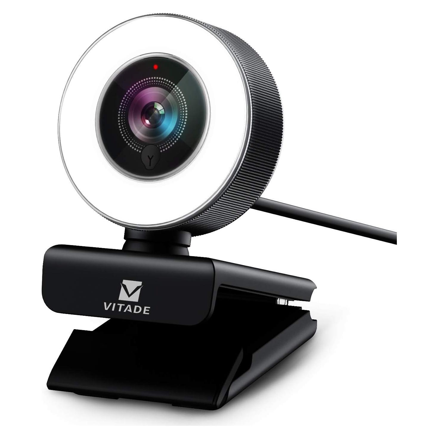 Cámara Web HD 1080P Vitade 960A con Luz y Micrófono