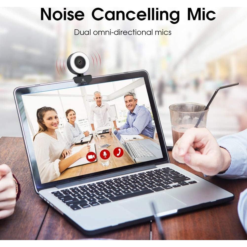 Cámara Web HD 1080P Vitade 960A con Luz y Micrófono