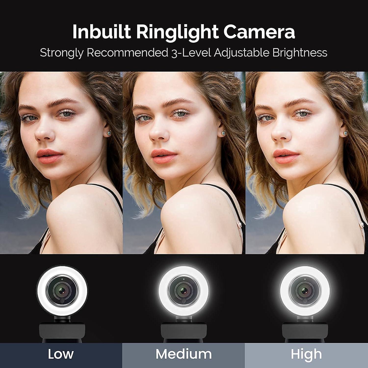 Cámara Web HD 1080P Vitade 960A con Luz y Micrófono