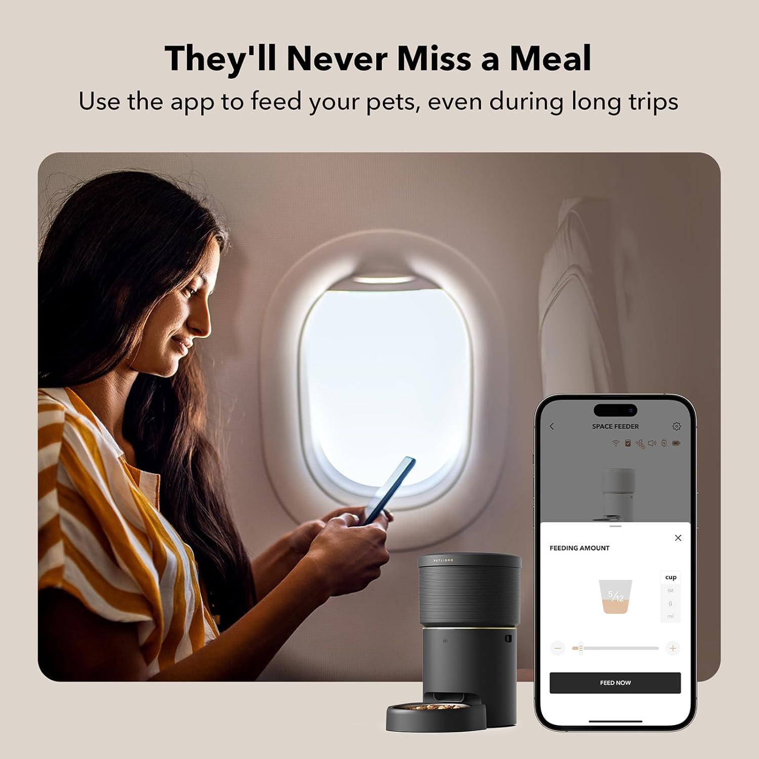 Comedero Automático PETLIBRO 8L WiFi para Gatos y Perros