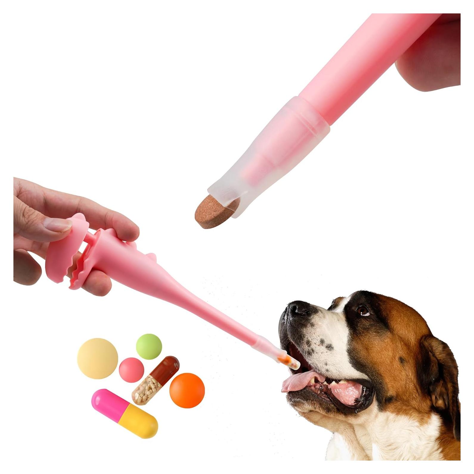 Dispensador de pastillas para mascotas YeulYuuri Rosa 20 cm