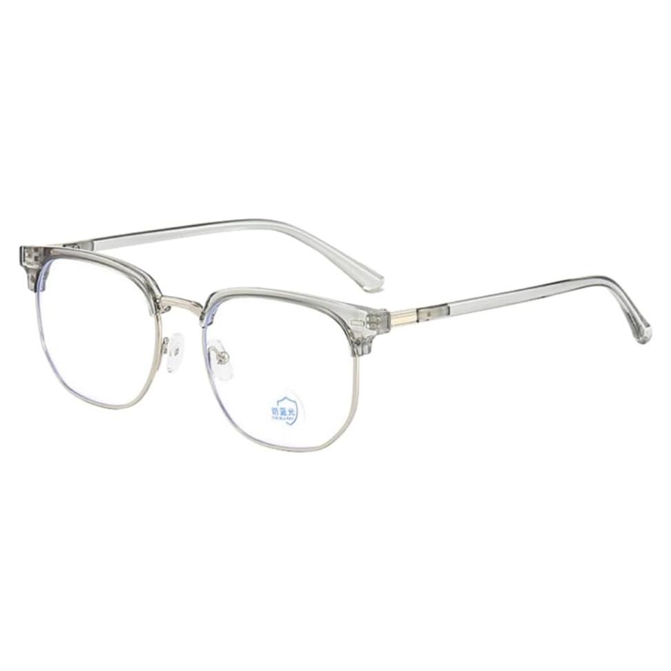 Gafas Semirimless Shiratori Vintage con Lentes Transparentes