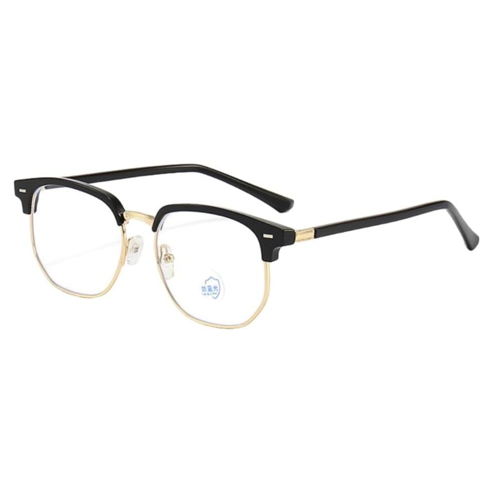 Gafas Vintage Shiratori Oro Negro Lentes Transparentes