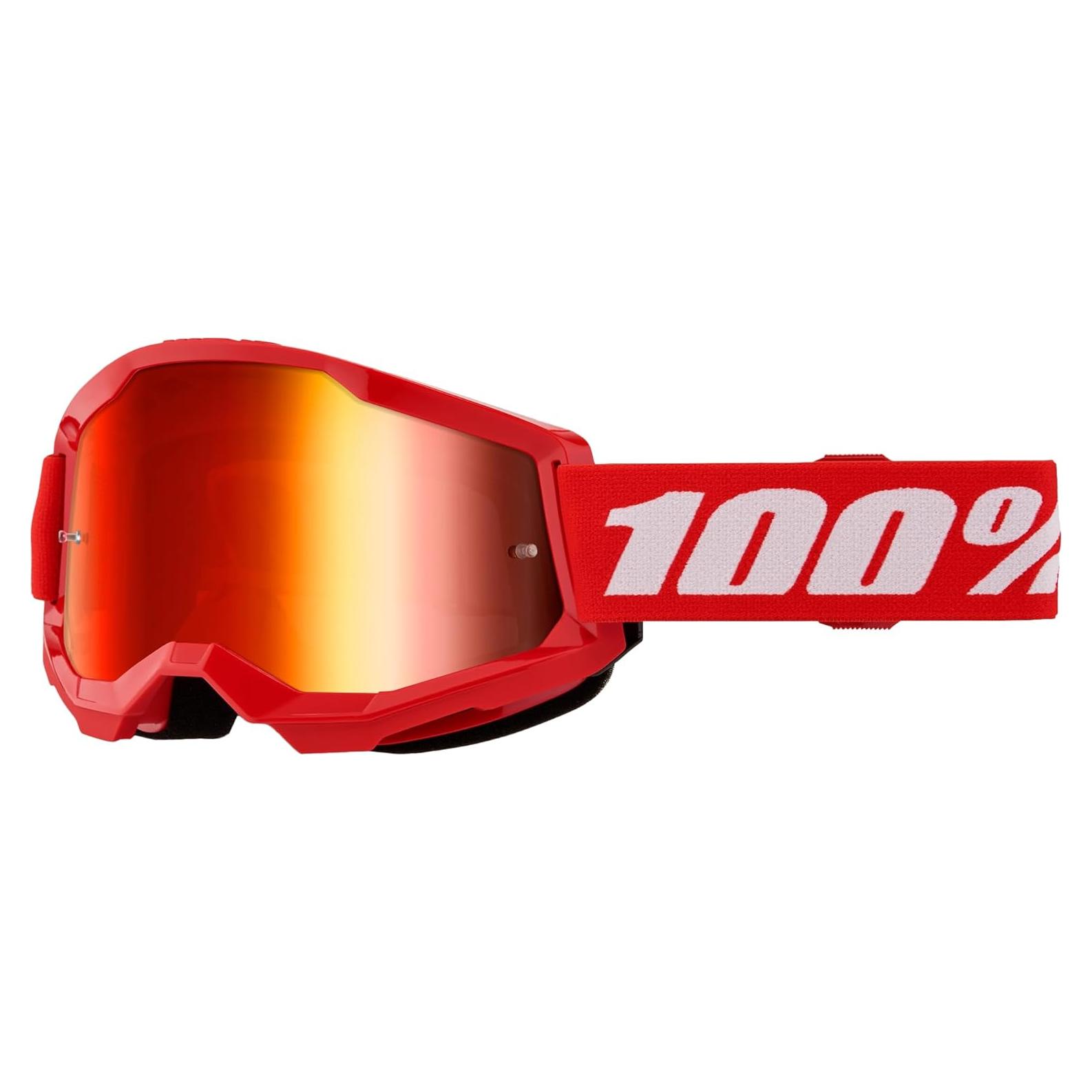 Gafas STRATA 2 100% para motocross y ciclismo - Rojo