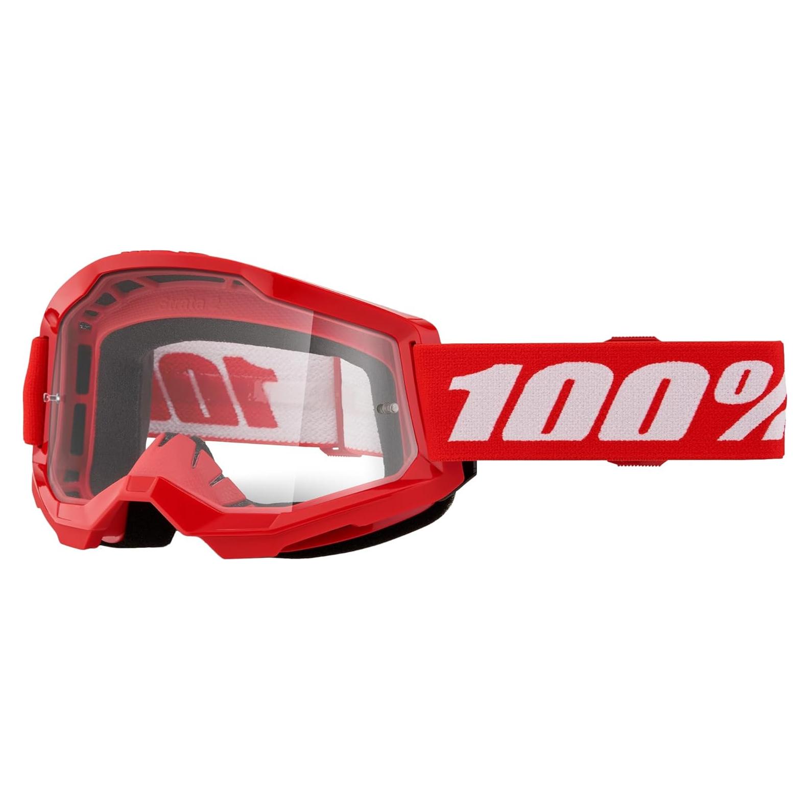 Gafas STRATA 2 100% para motocross y ciclismo - Rojo