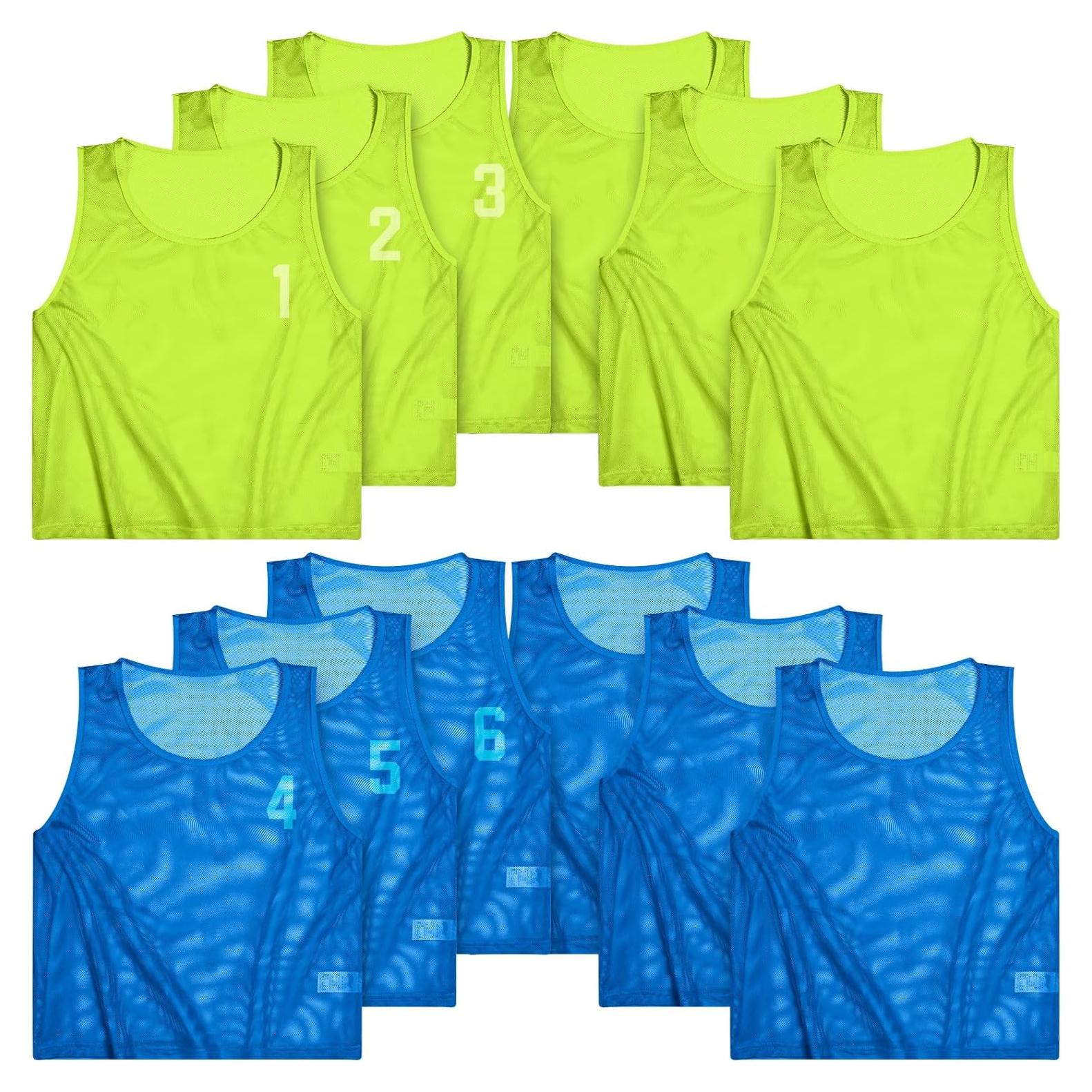 Chalecos de Scrimmage Boyiee para Jóvenes - Malla Nylon 12 Piezas