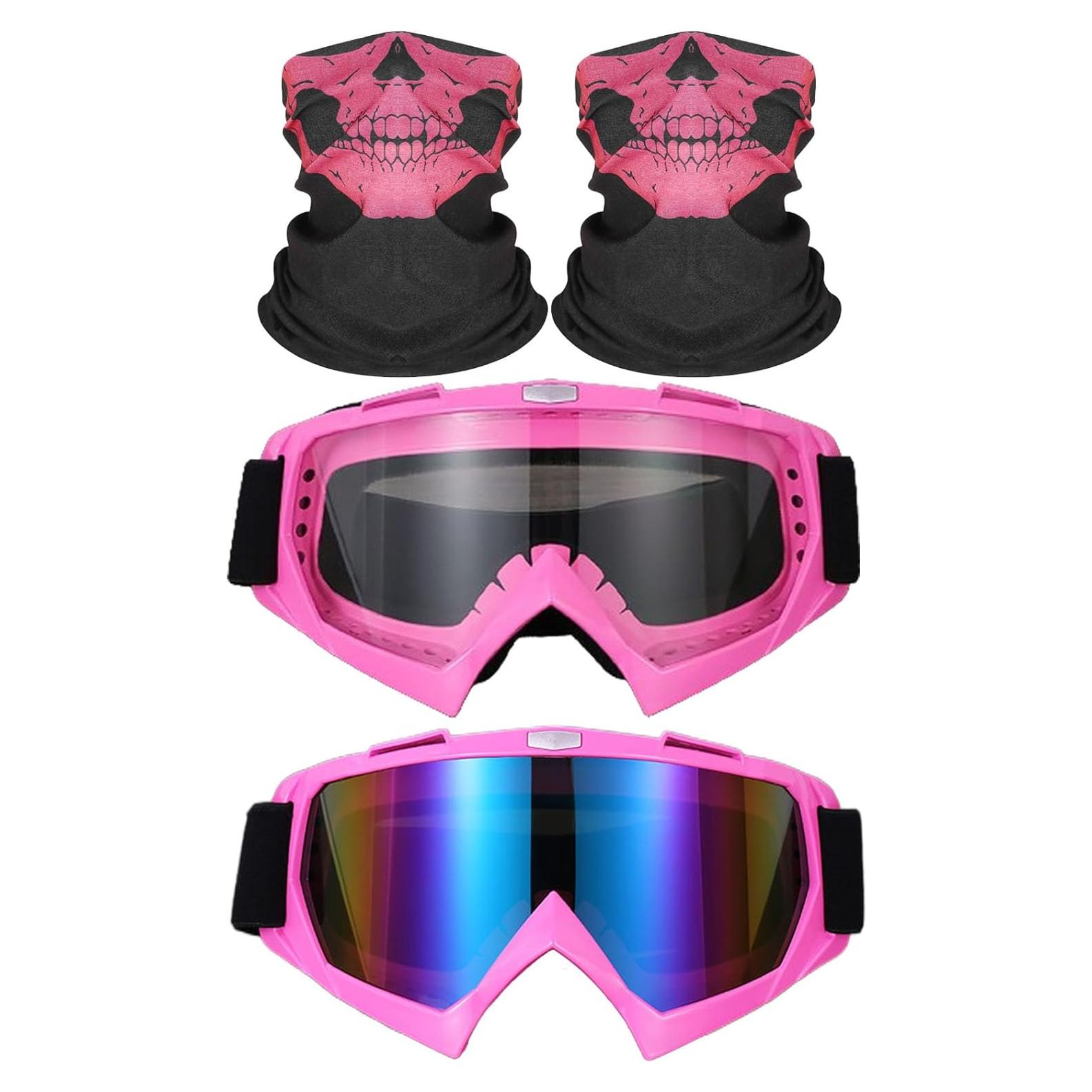 Juego de 2 Gafas de Motocicleta Immoono con Máscaras