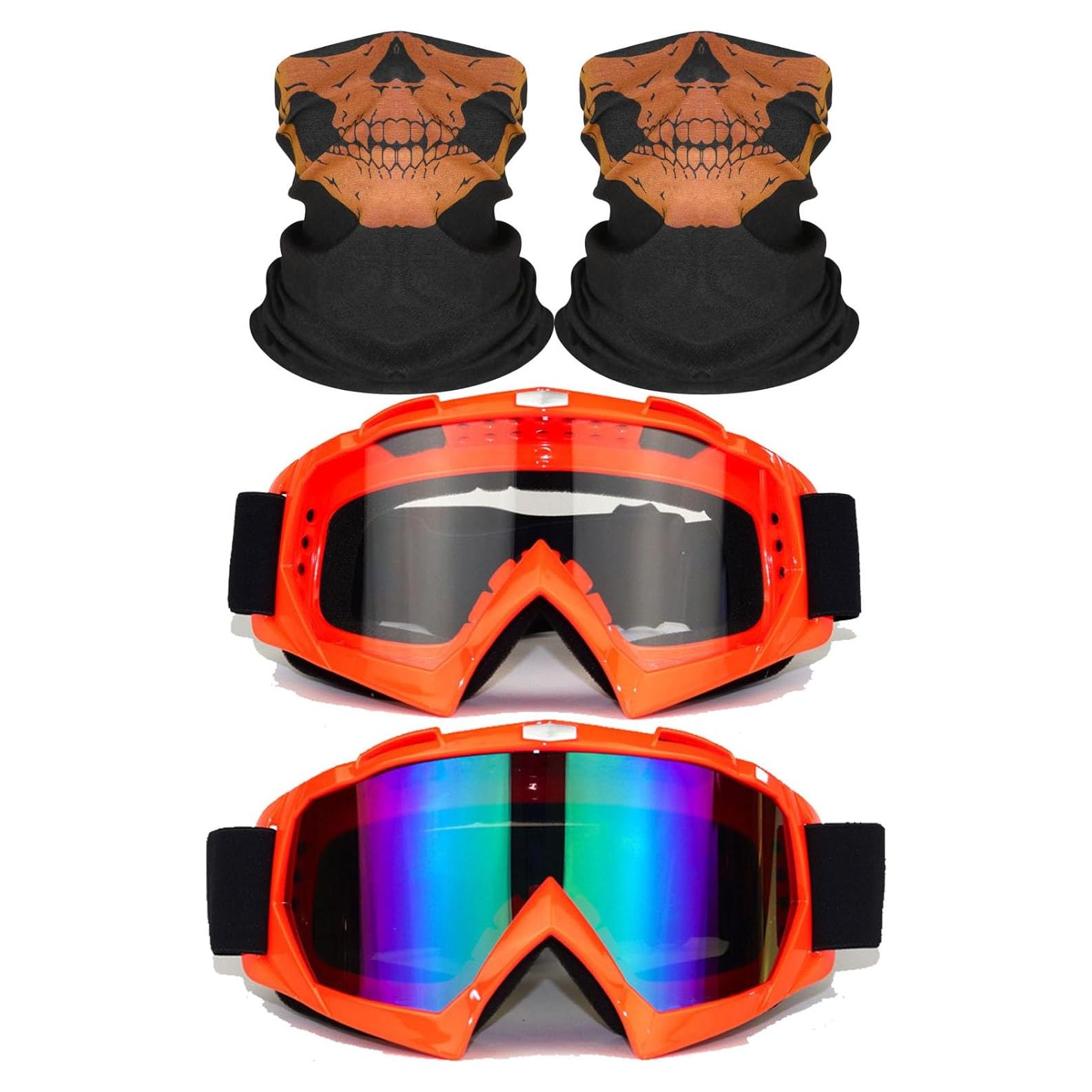 Juego de 2 Gafas de Motocicleta Immoono con Máscaras