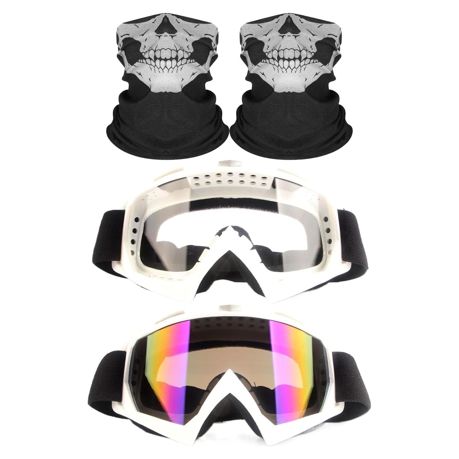 Juego de 2 Gafas de Motocicleta Immoono con Máscaras