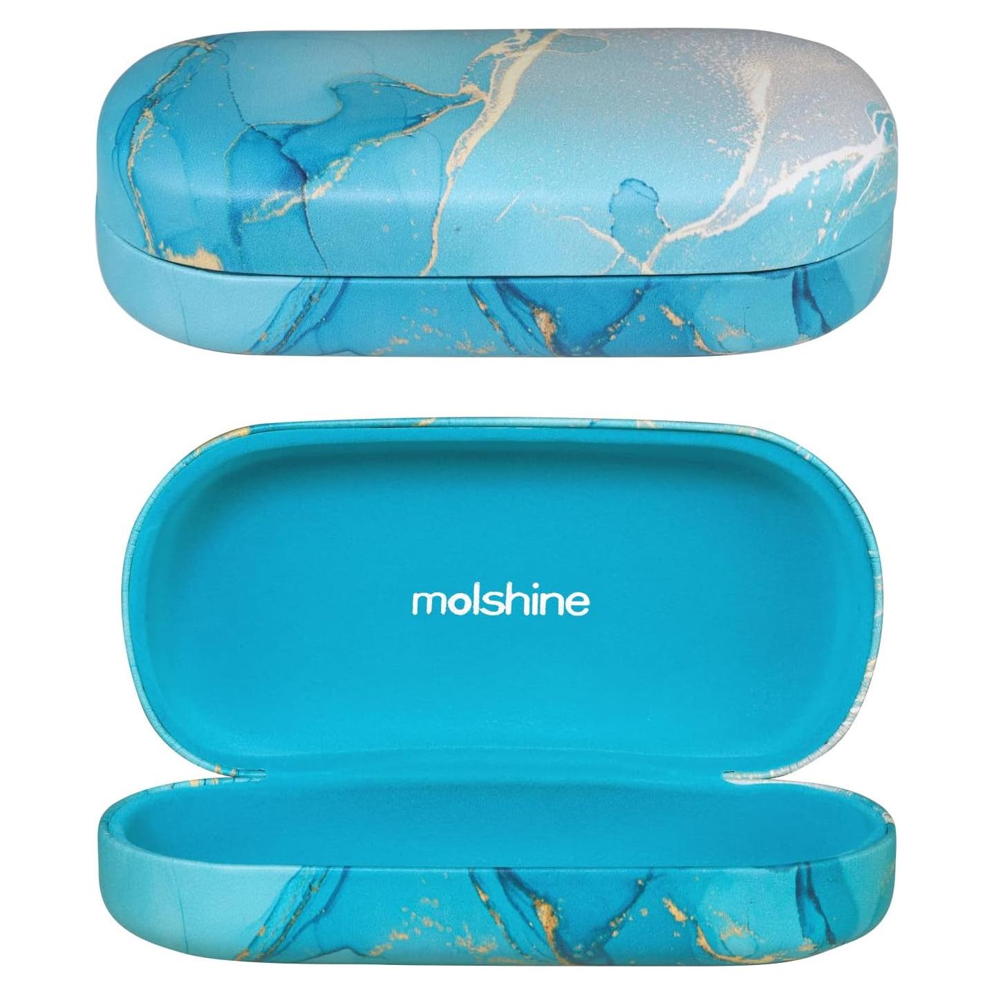 Molshine Funda Dura para Gafas de Sol Grande Cian