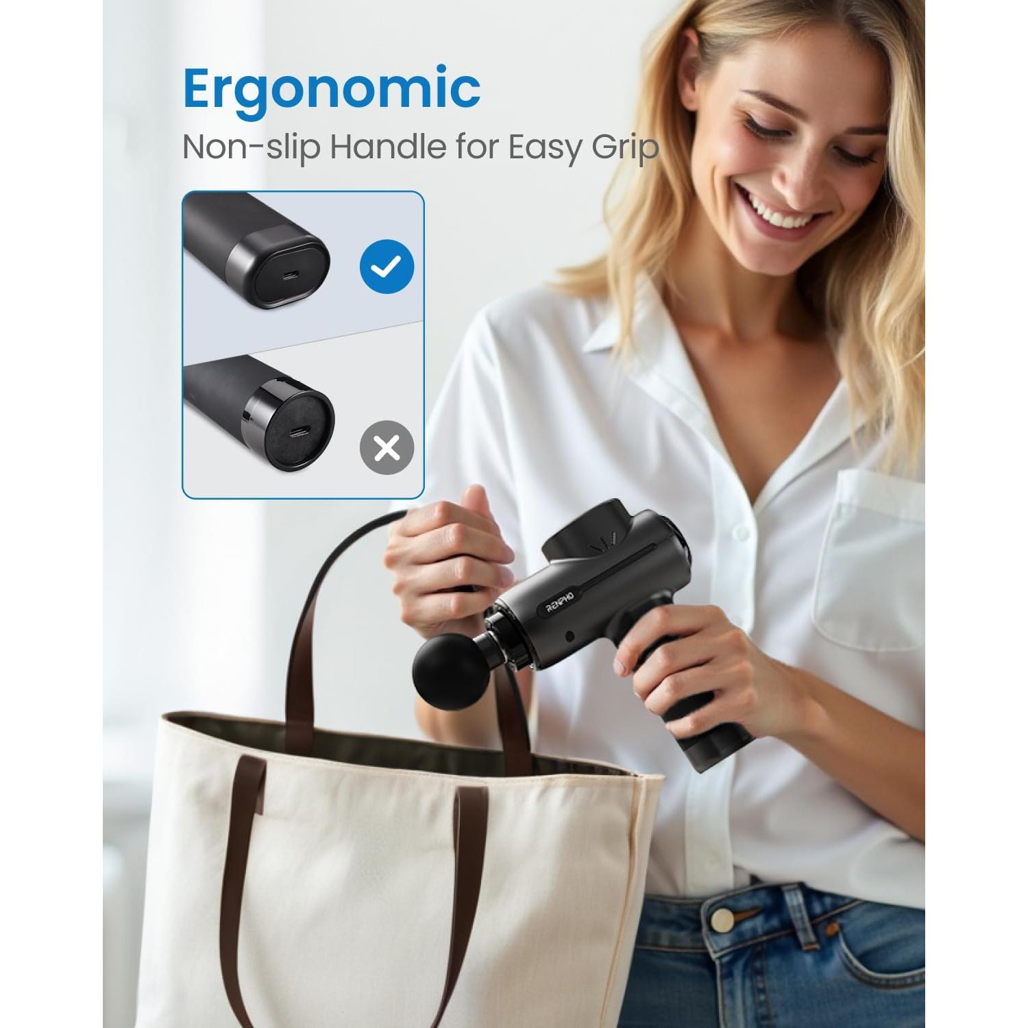 Pistola de Masaje RENPHO RP-GM171-N1 Portátil 5 Velocidades