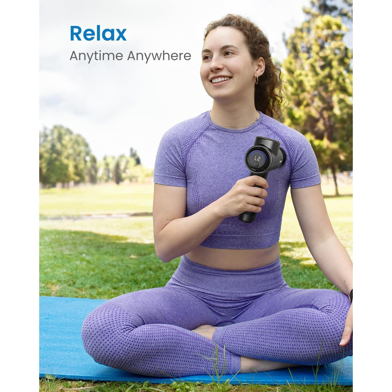 Pistola de Masaje RENPHO RP-GM171-N1 Portátil 5 Velocidades