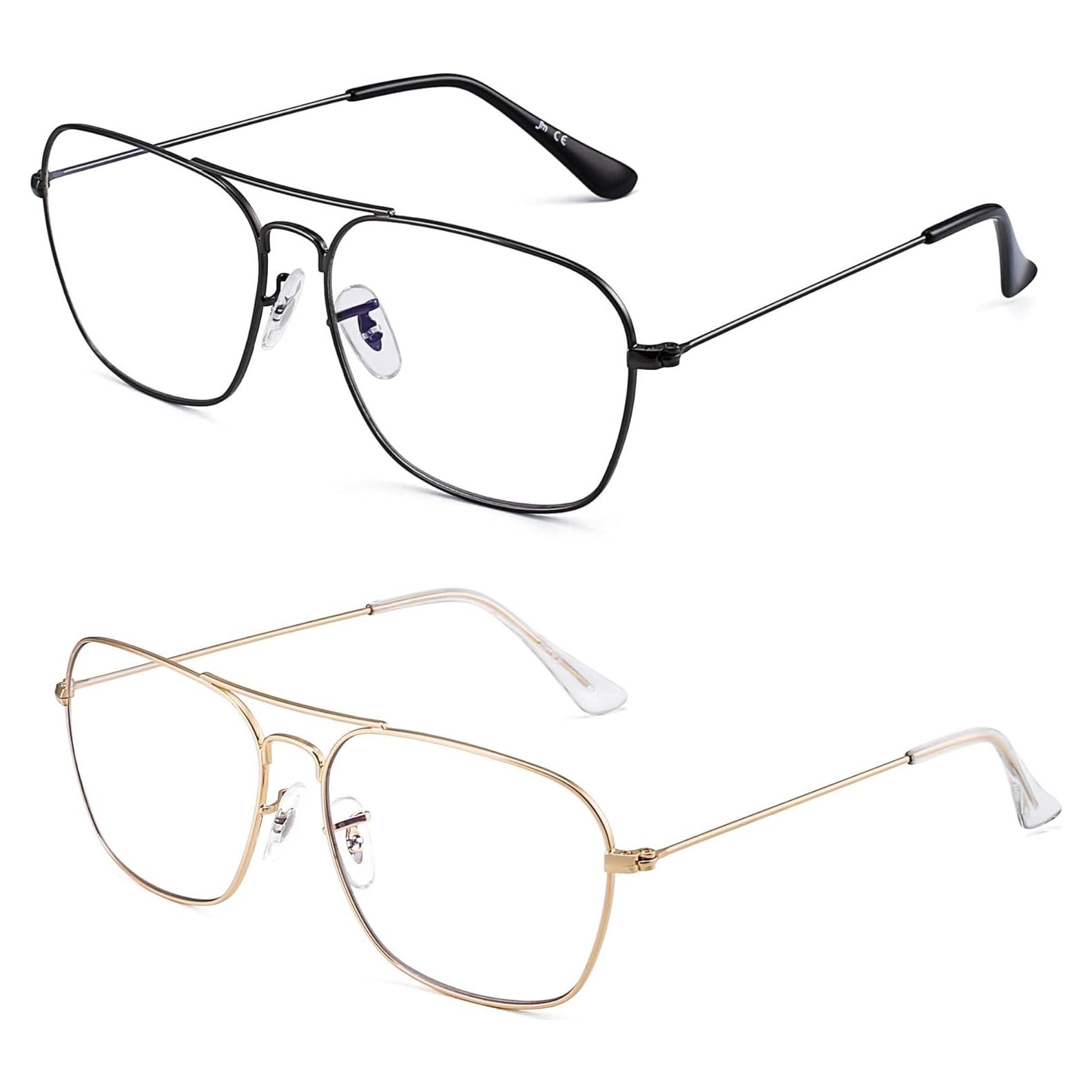 Gafas de computadora JM Aviator con bloqueo luz azul