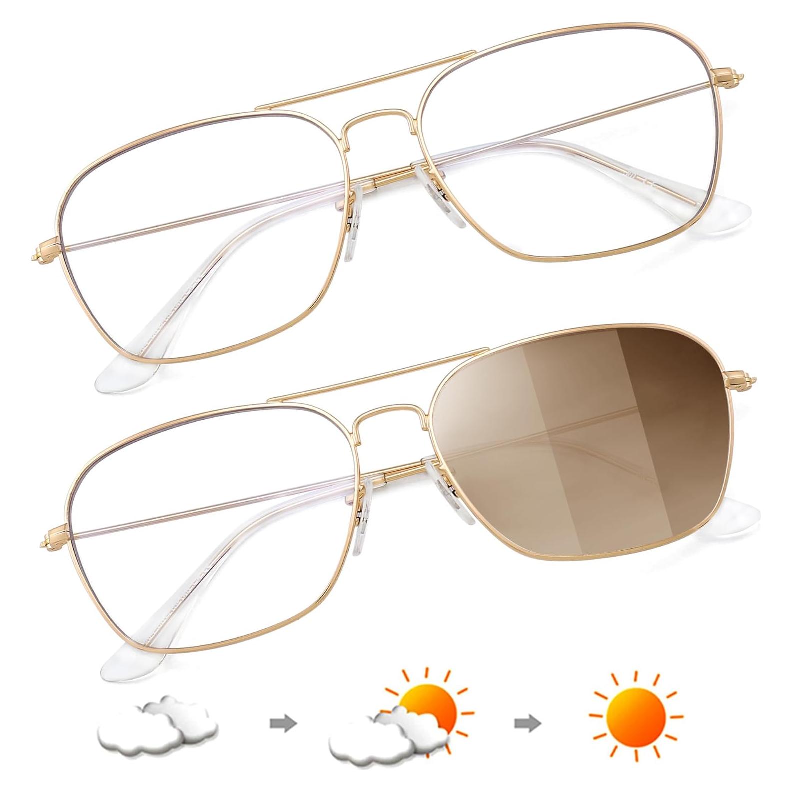 Gafas JM Antiluz Azul Aviador Fotocromáticas para Ojos