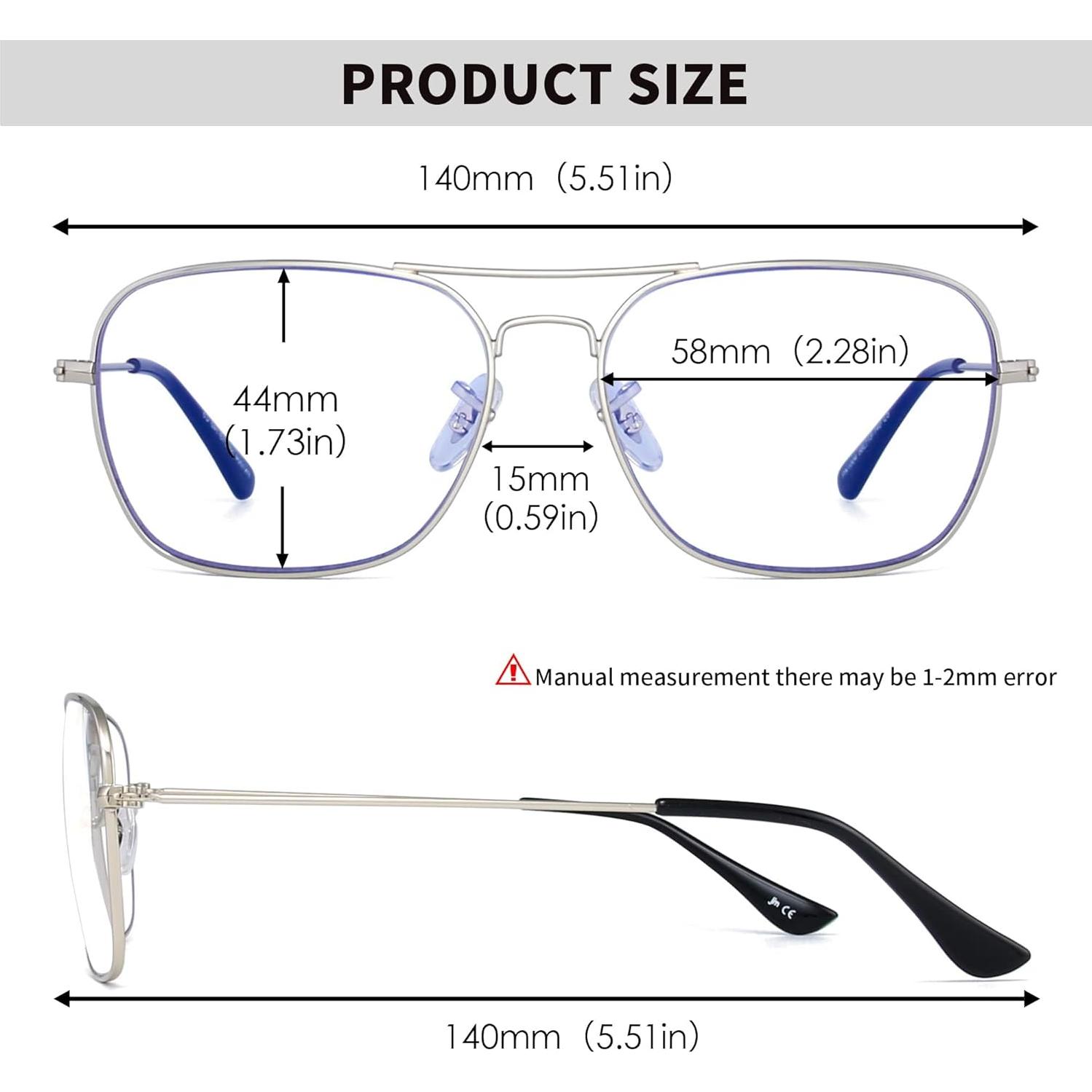 Gafas JM Antirreflejo Aviador con Bloqueo Luz Azul