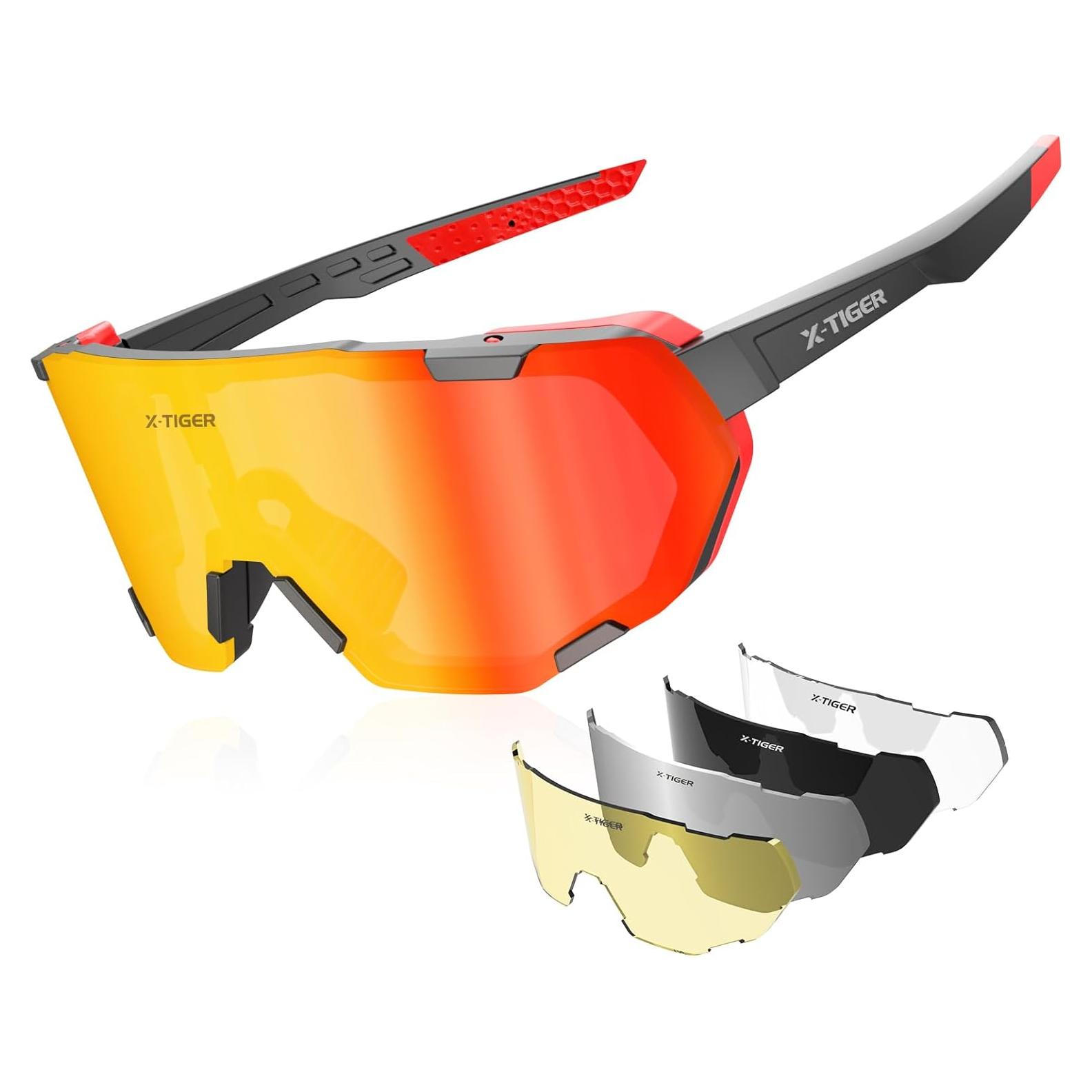 Gafas de Ciclismo X-TIGER 5 Lentes Intercambiables UV400