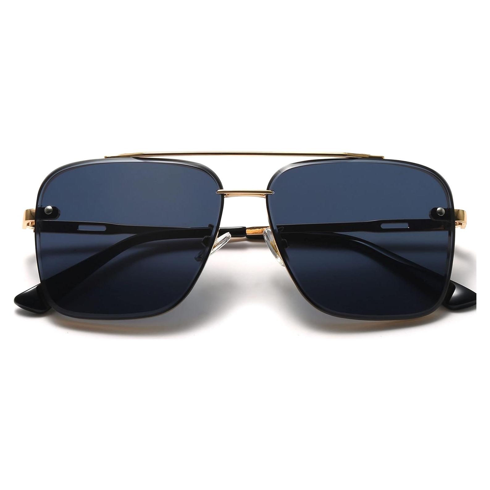 Gafas de Sol Cuadradas Breaksun UV400 Marco Dorado