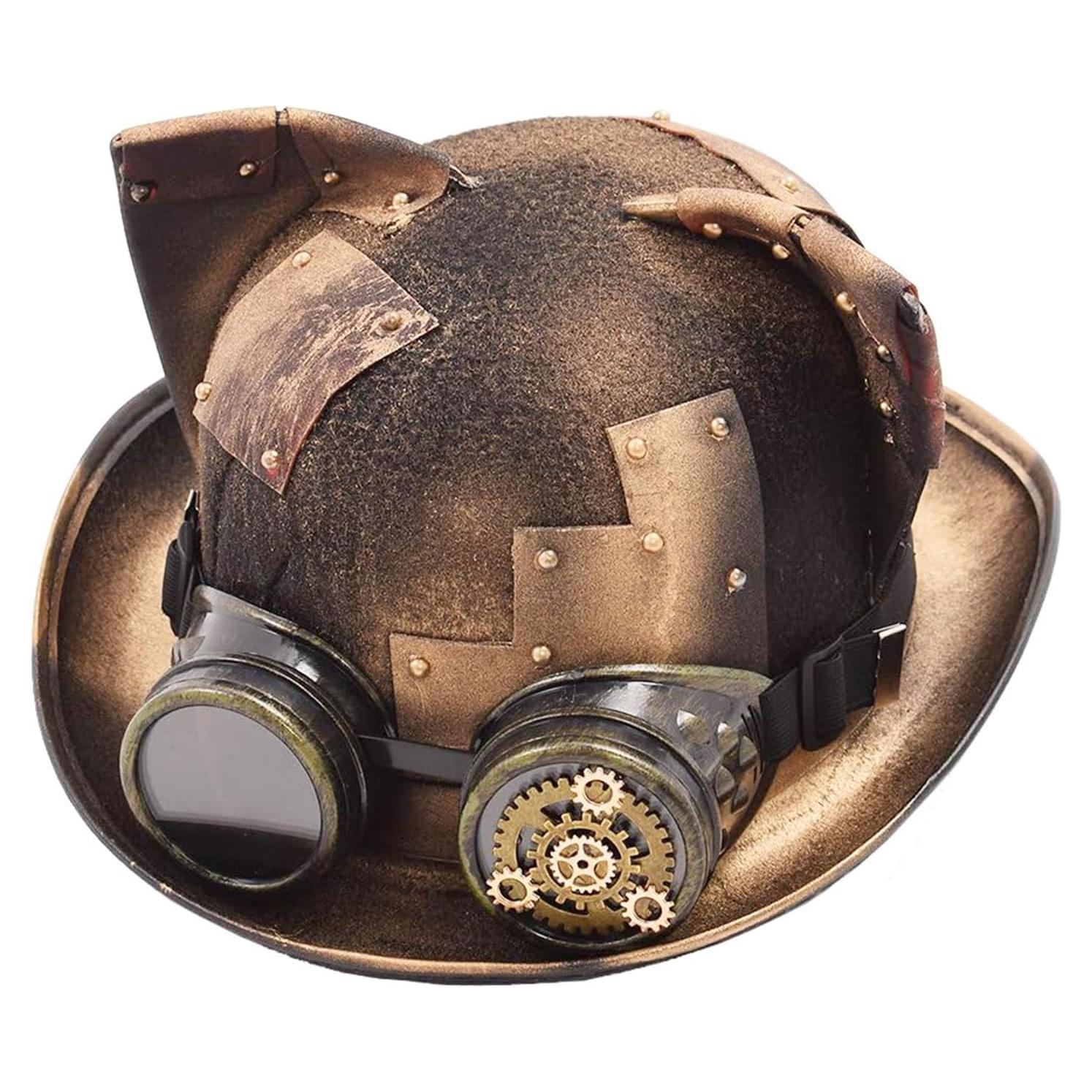 Sombrero Steampunk GRACEART Unisex con Gafas Ajustables