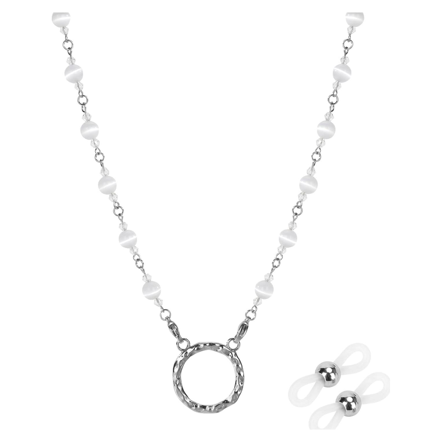 Cadena para Gafas HD-12 Hecho a Mano - Blanco 81 cm