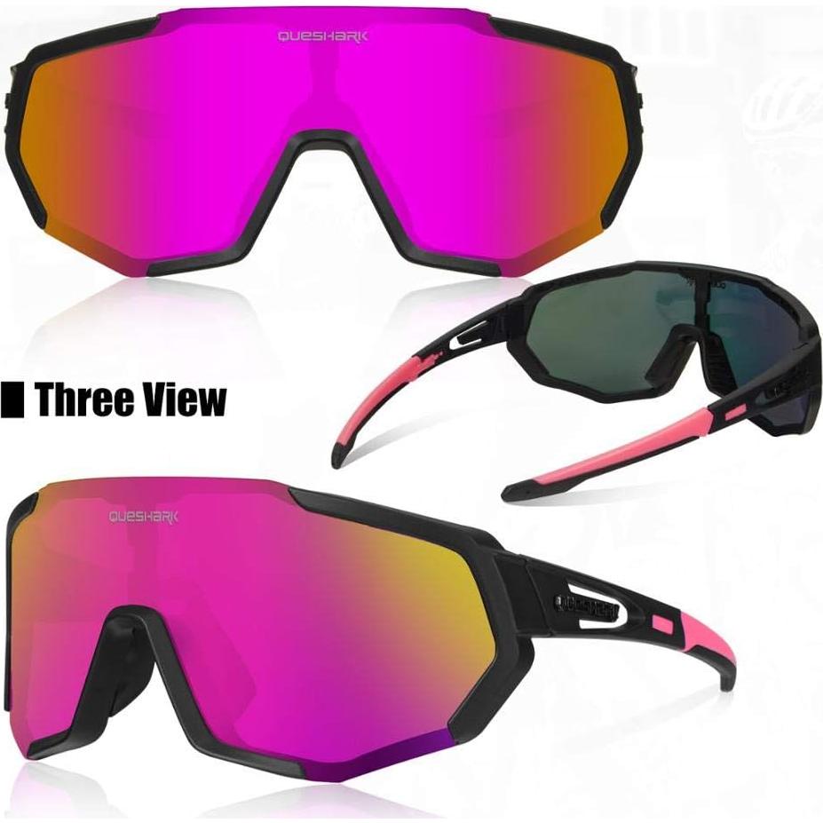 Gafas de Ciclismo Queshark con 3 Lentes Polarizadas