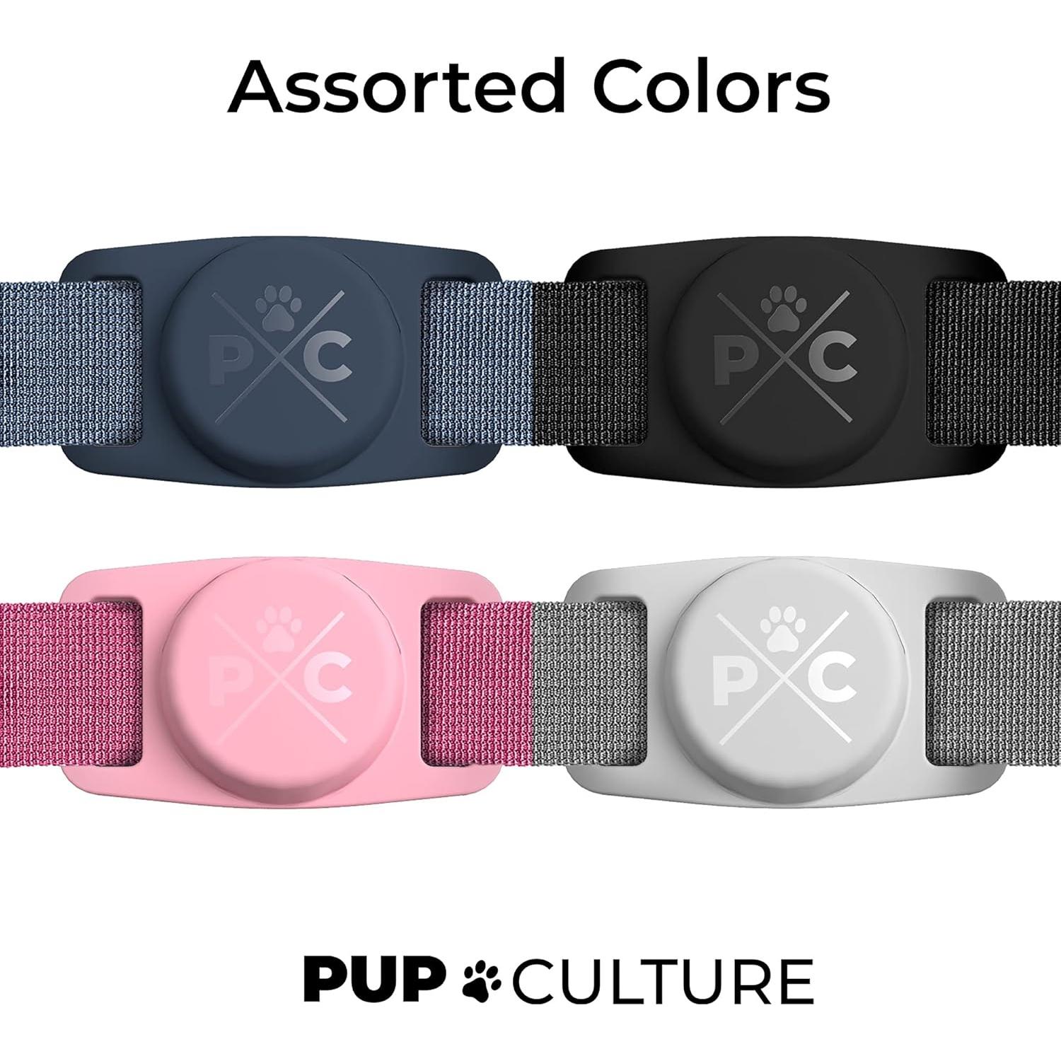 Collar para Perros Pup Culture AirTag | Soporte Negro 2,54 cm