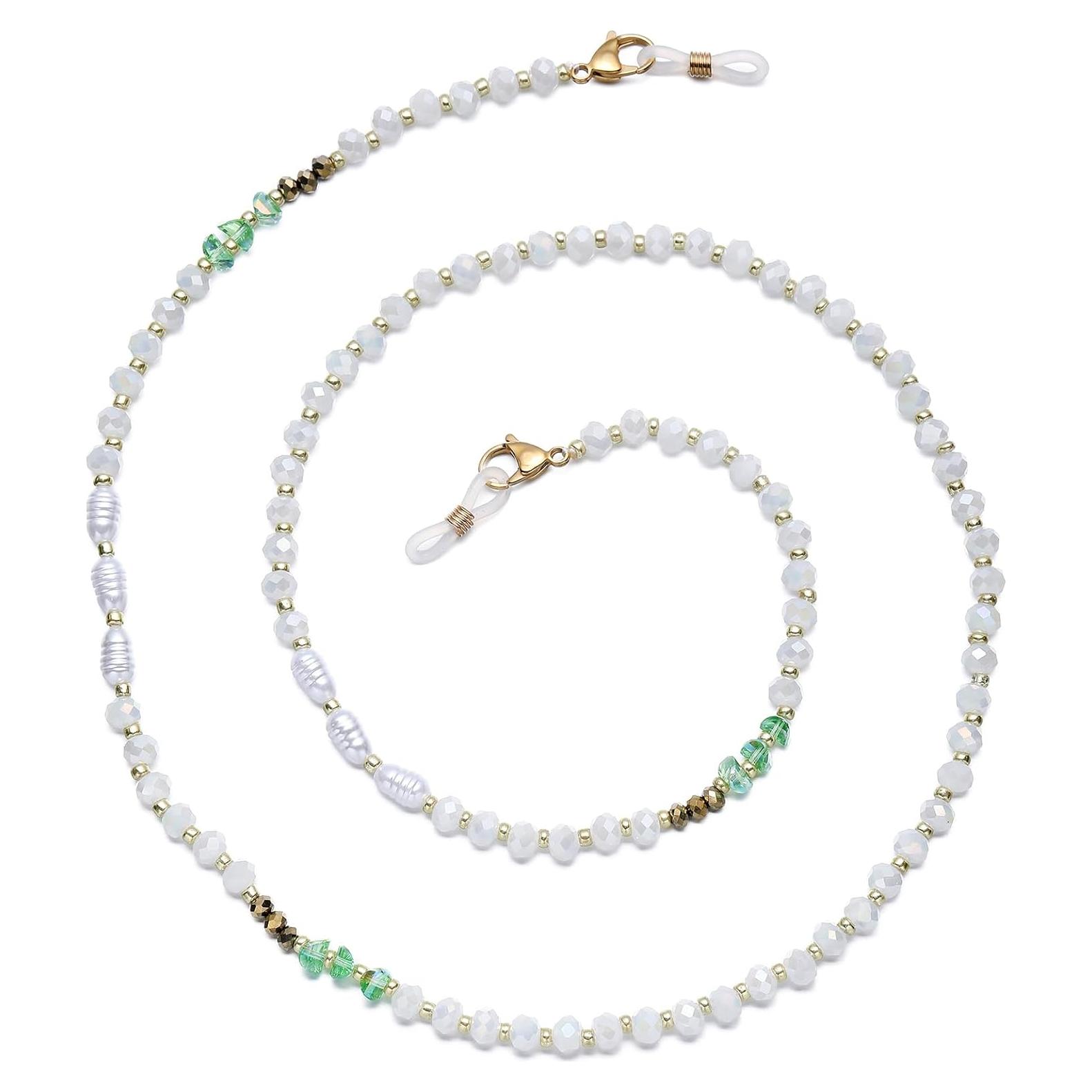 Cadena de Gafas Perlas Cristal para Mujeres 72 cm