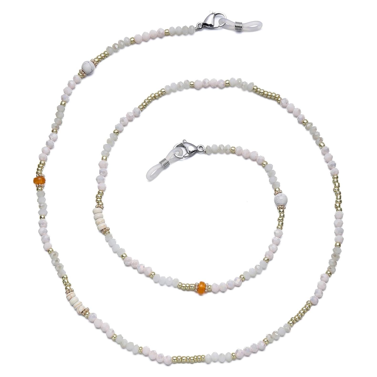 Cadena de Gafas con Perlas de Cristal - 72 cm - Chic