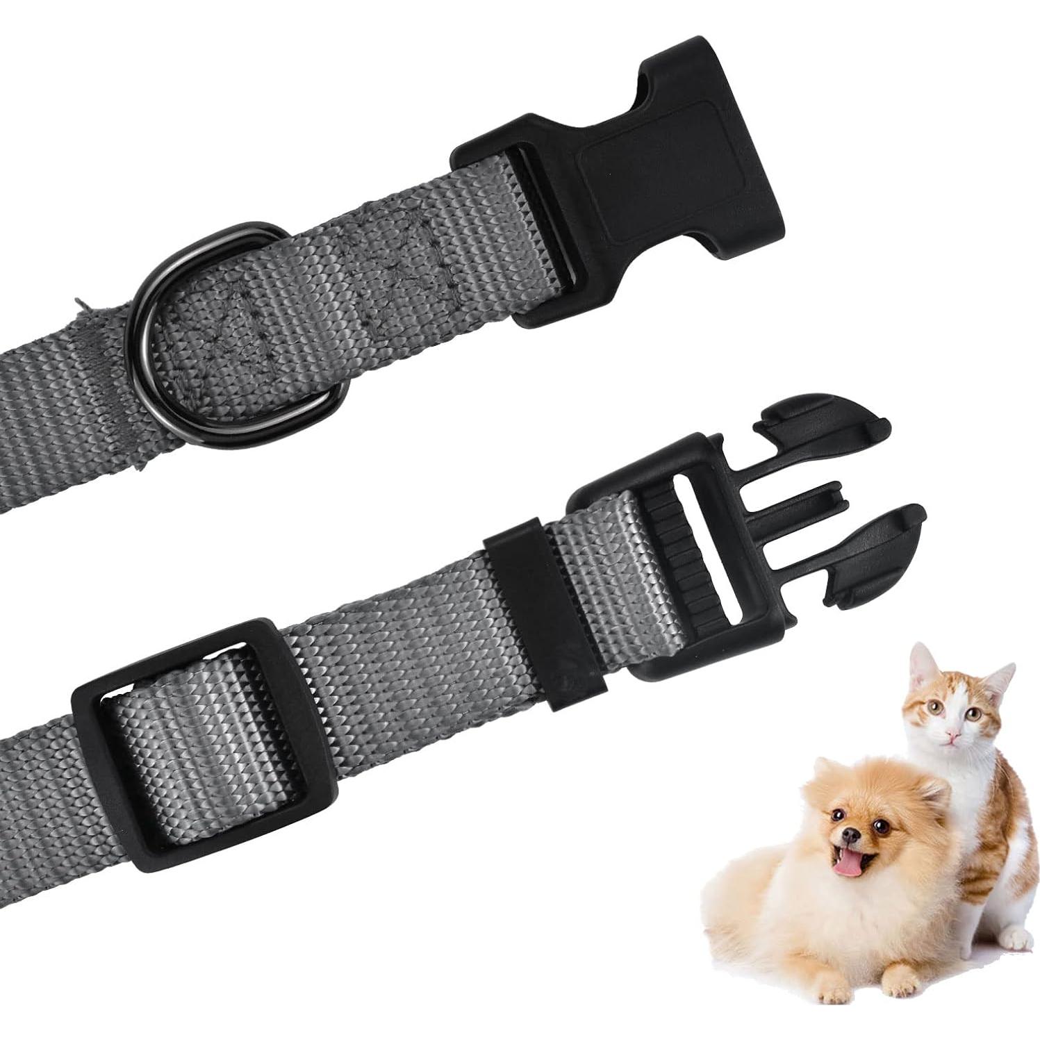 Collar de Nylon Grueso AUDWUD Ajustable para Perros y Gatos