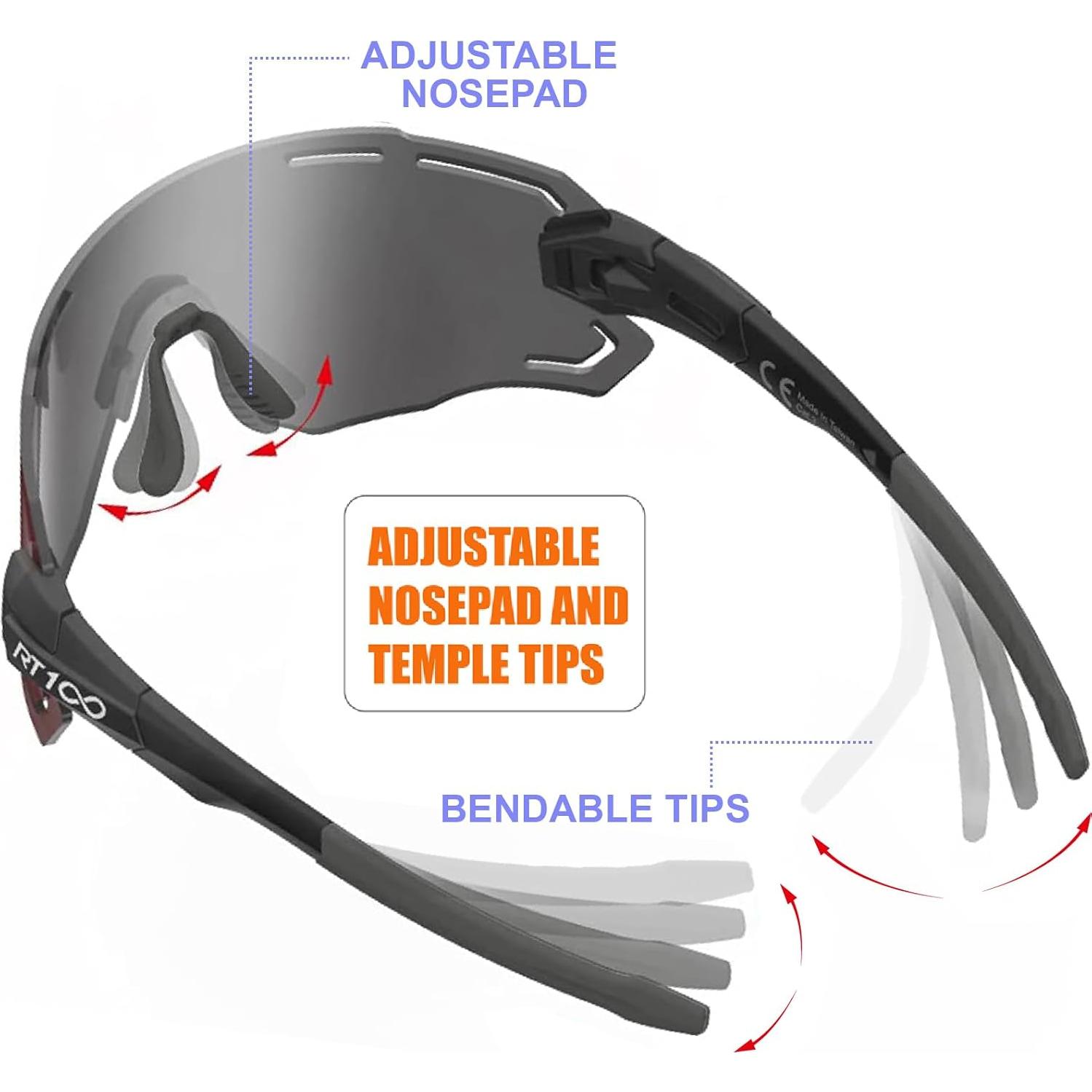 Gafas de sol RT100 para ciclismo unisex, protección UV