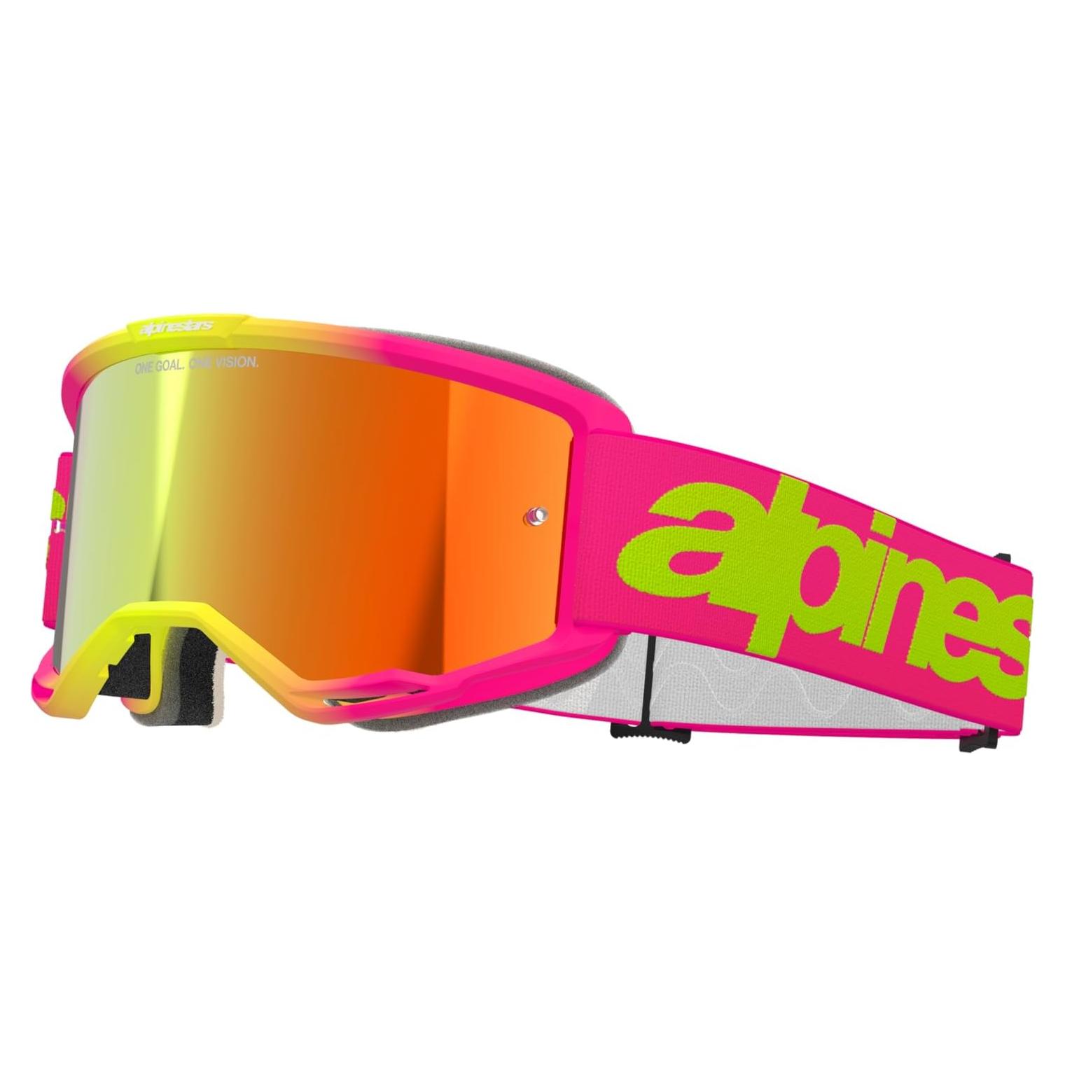 Gafas Alpinestars Vision 5 MX ATV MTB Rosa/Amarillo Fluo