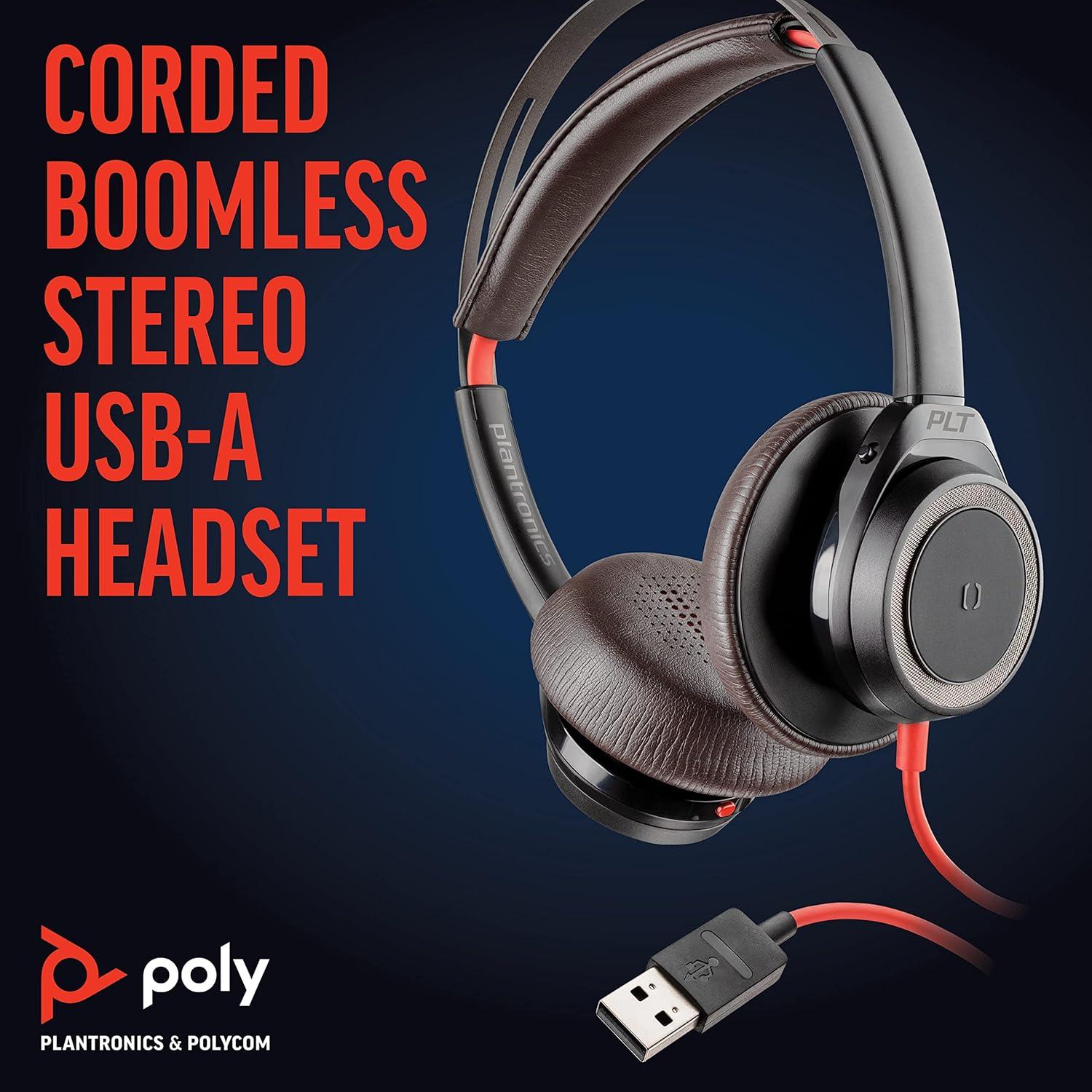 Auricular USB-A Poly Blackwire 7225 con Cancelación de Ruido