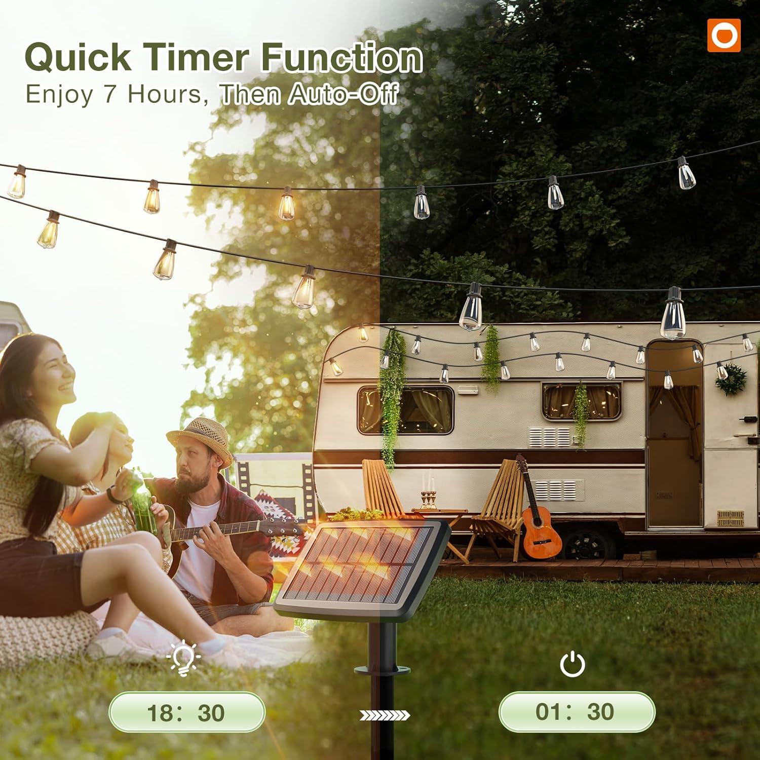 Luces de Cadena Solares addlon 18m con Control Remoto y USB