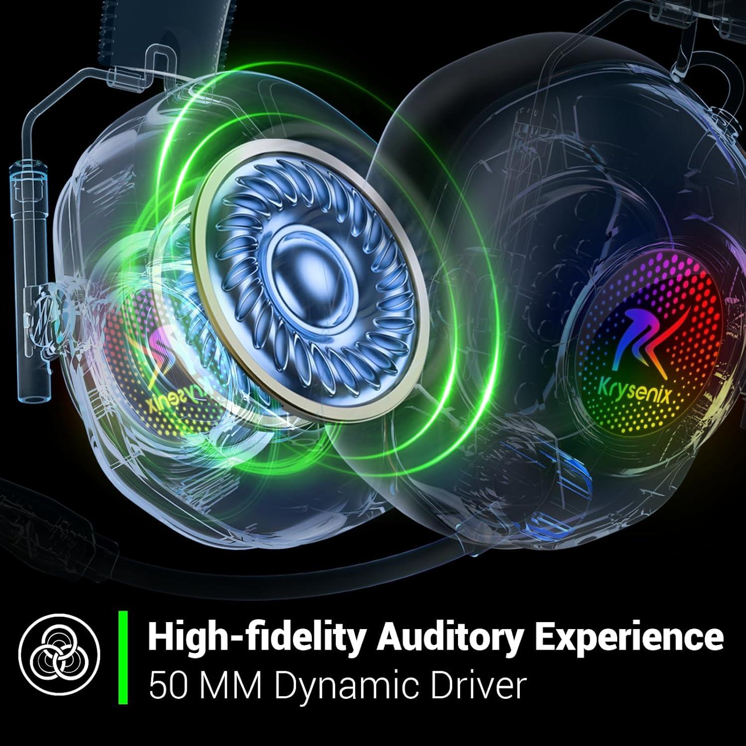 Auriculares Gaming Inalámbricos Krysenix KGH2 40H PS5 PS4 PC